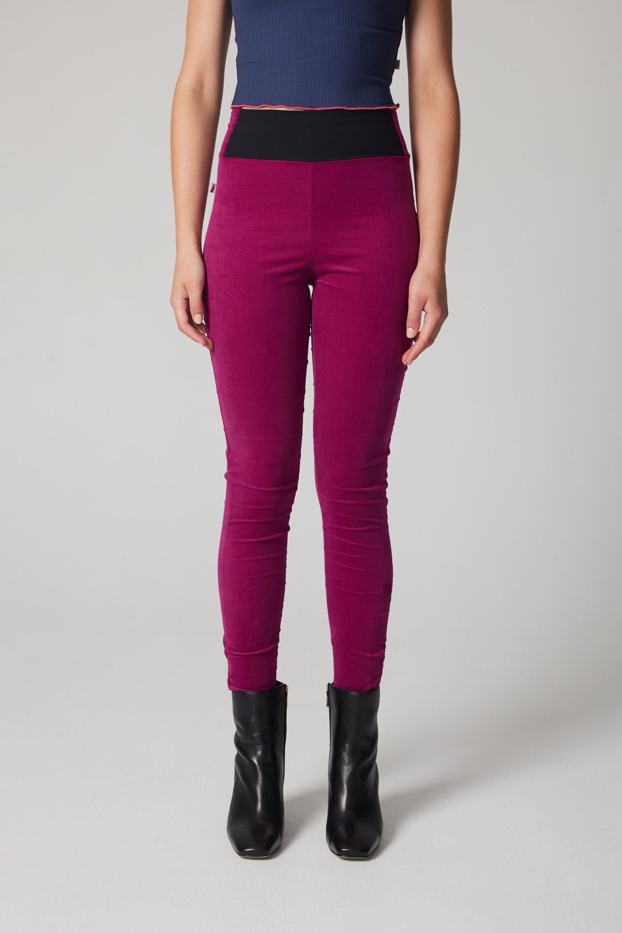 Slim-fit Velvet Corduroy Pant - Fuchsia