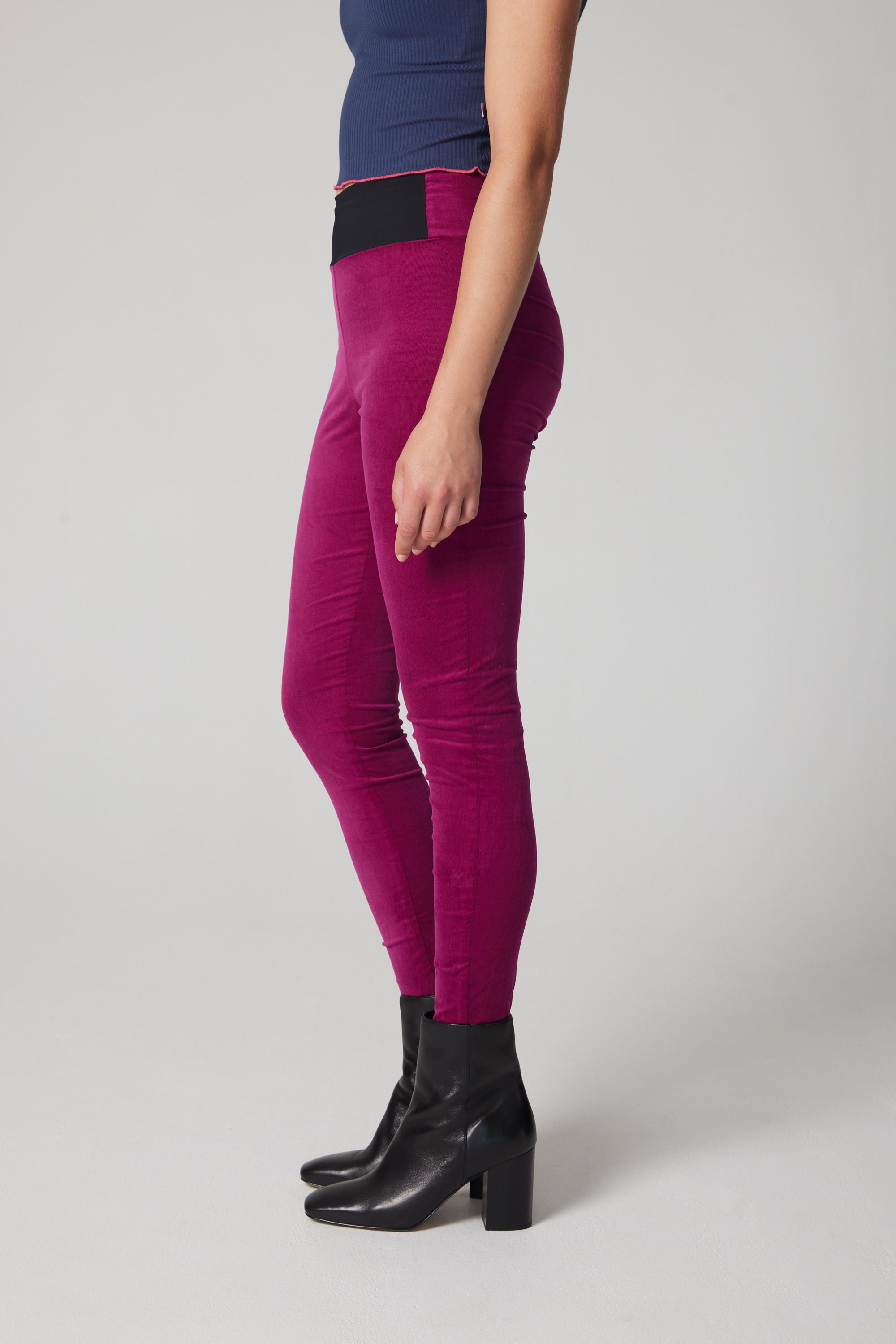 Slim-fit Velvet Corduroy Pant - Fuchsia
