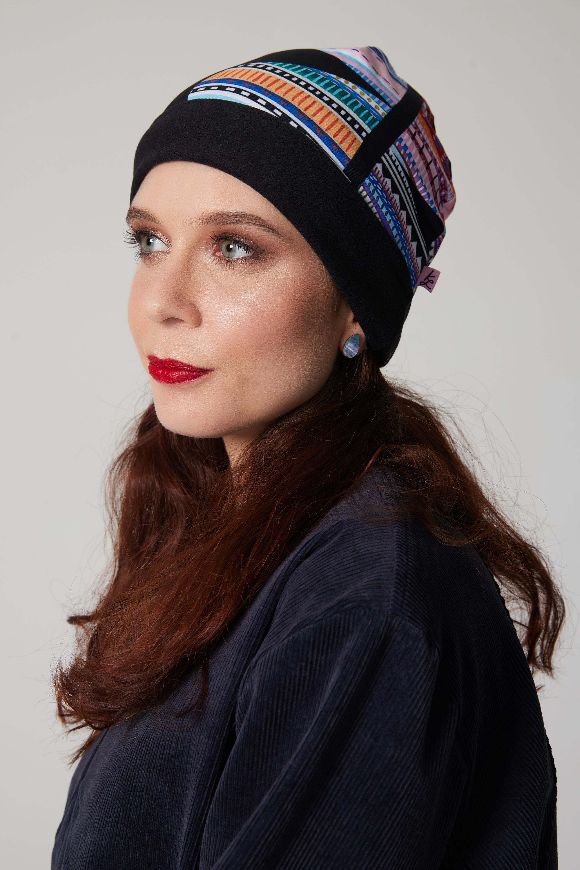 Tuque - Folk Stripes Black