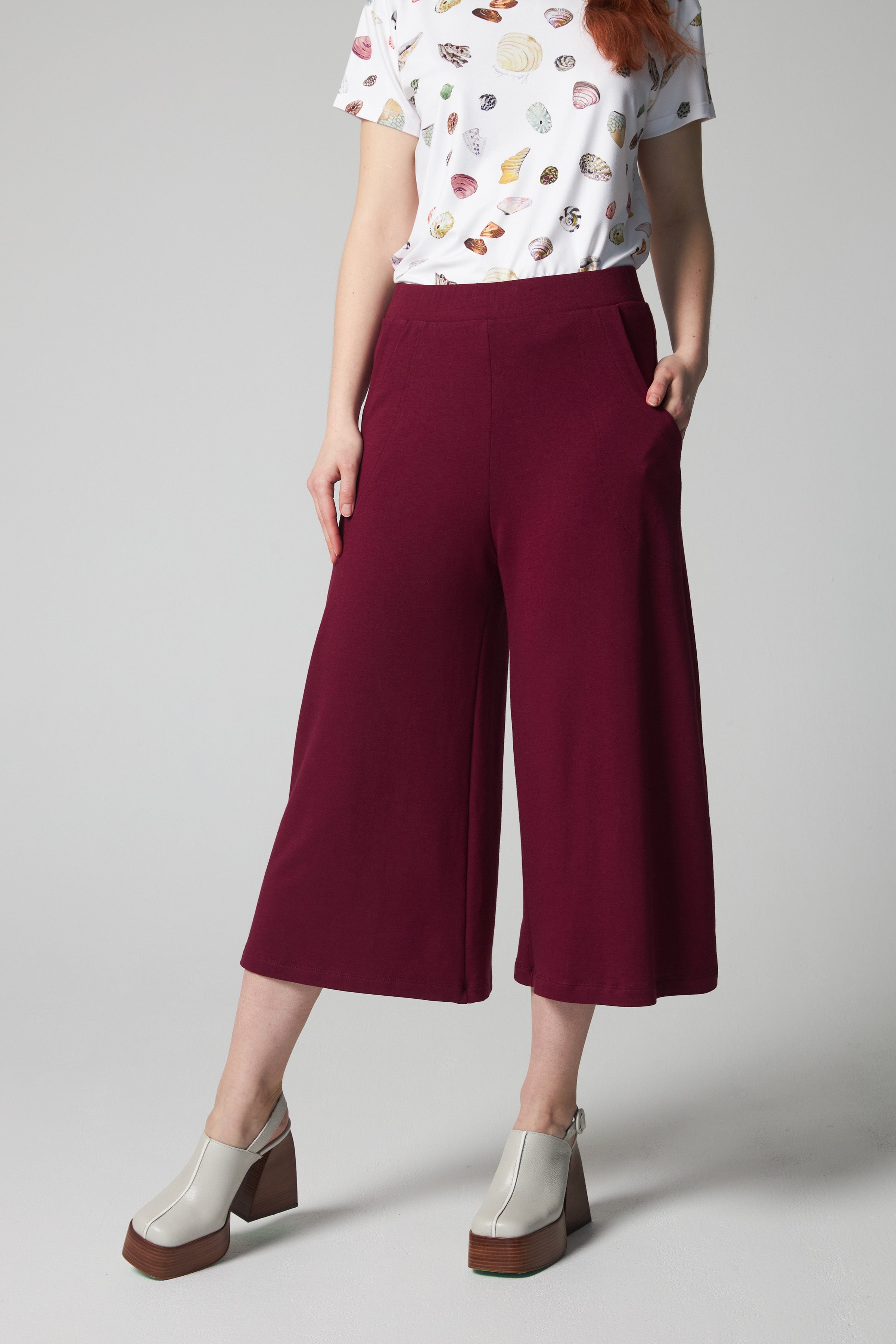 Organic Bamboo Cascais Pants - Wine