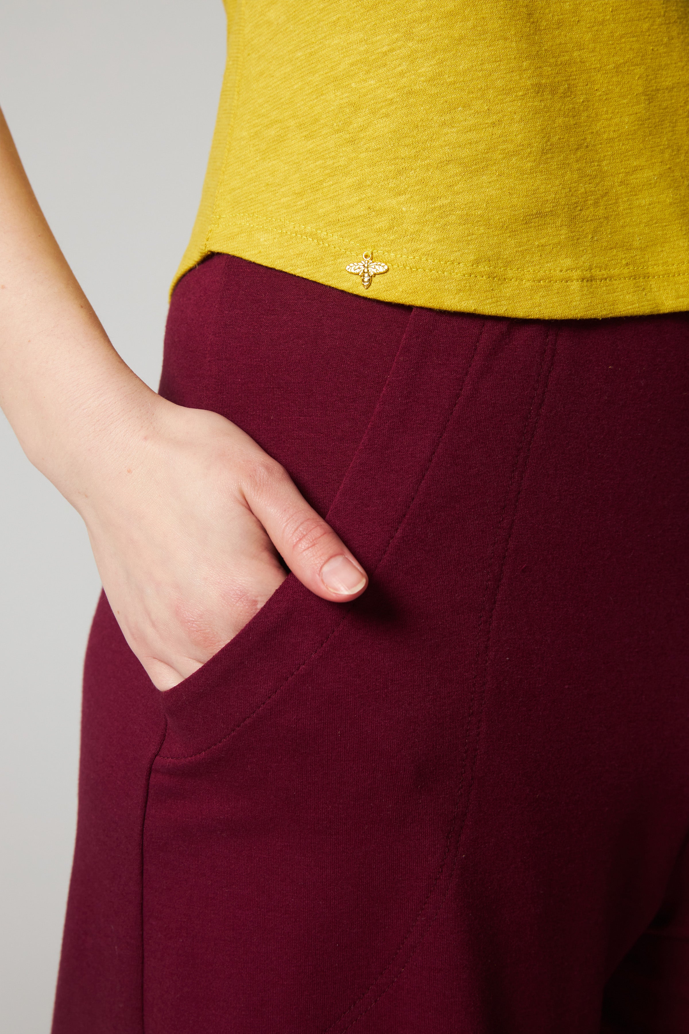Organic Bamboo Cascais Pants - Wine