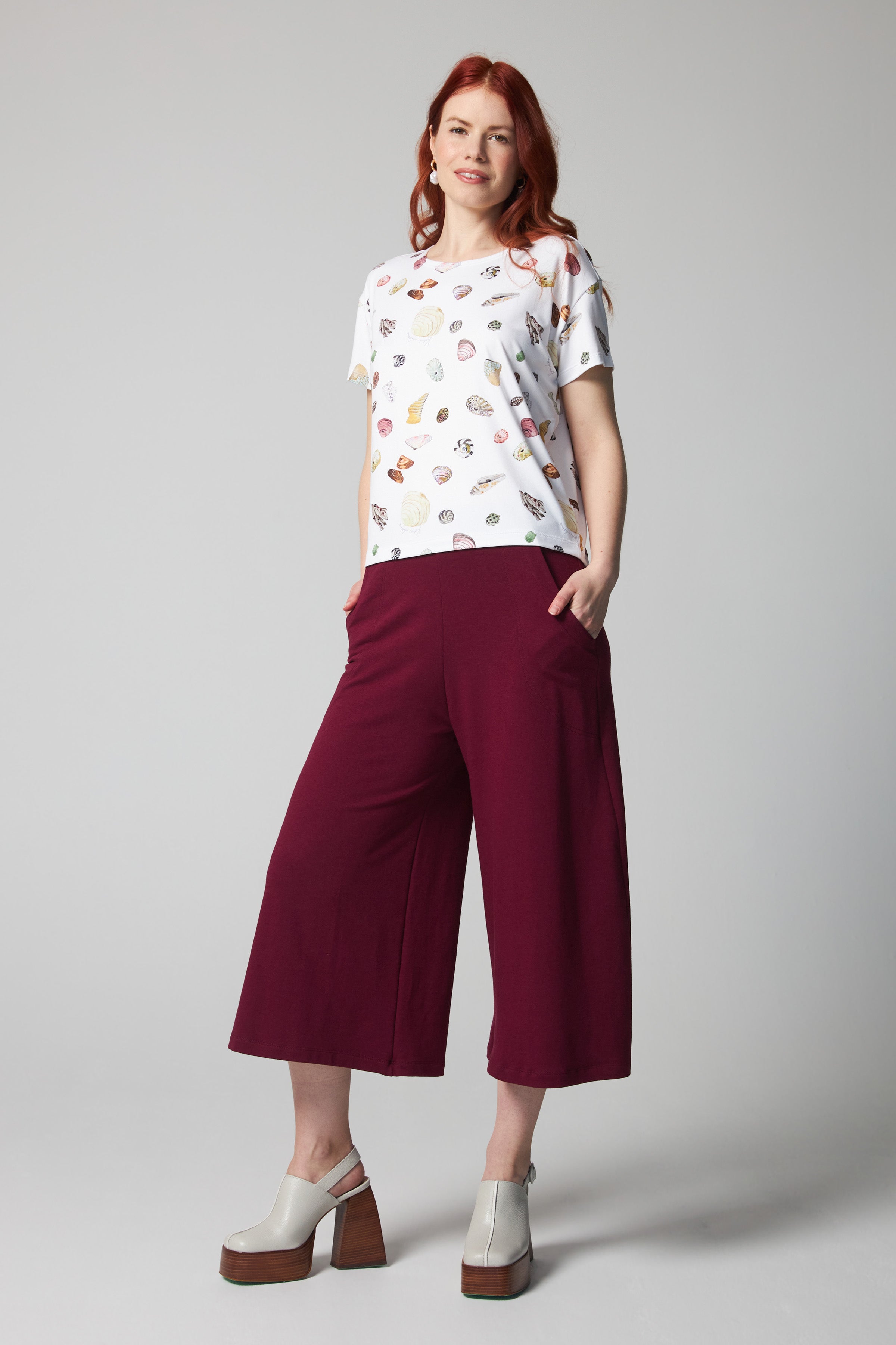 Organic Bamboo Cascais Pants - Wine