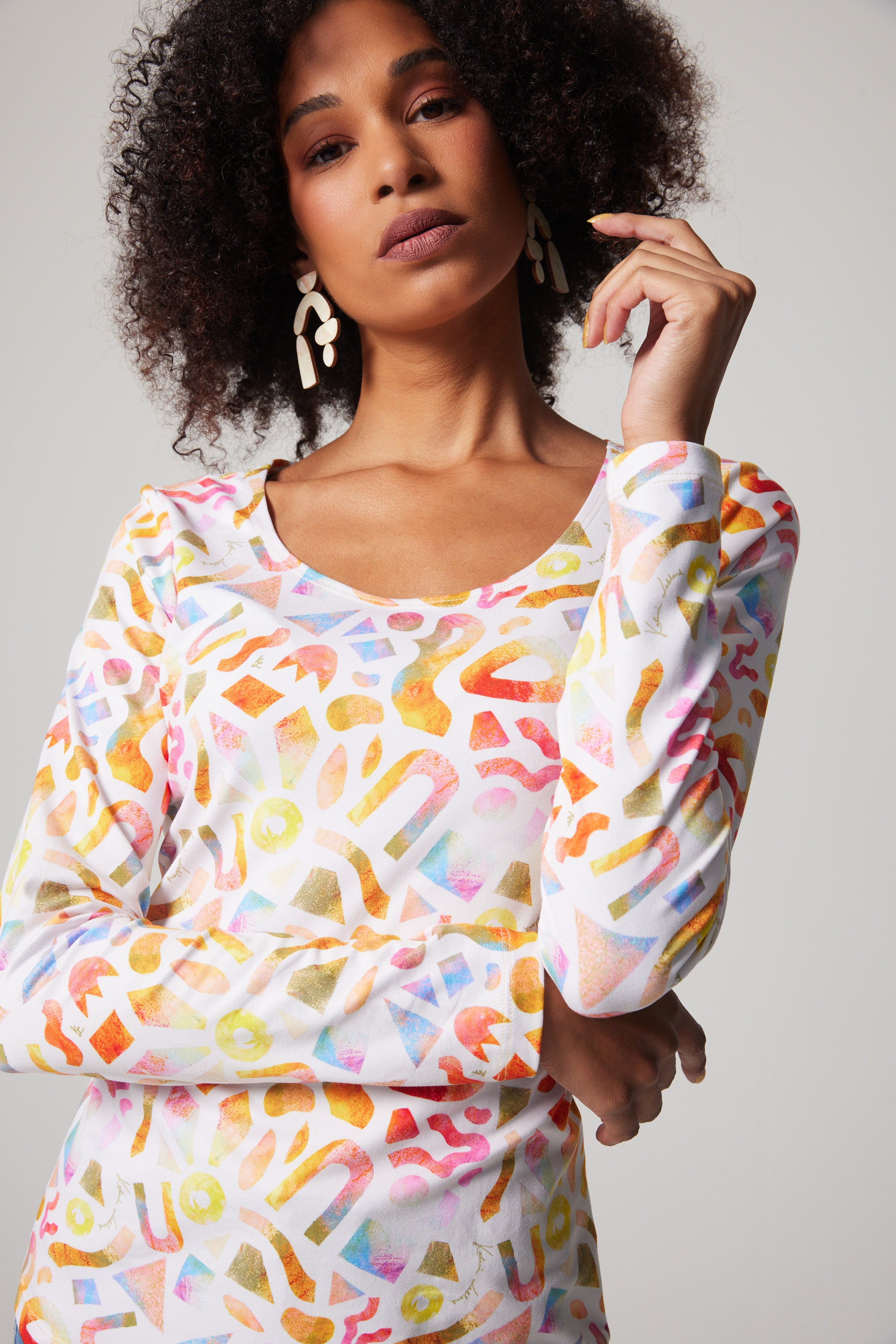 Long Sleeve Scoop Neck - Jellybeans