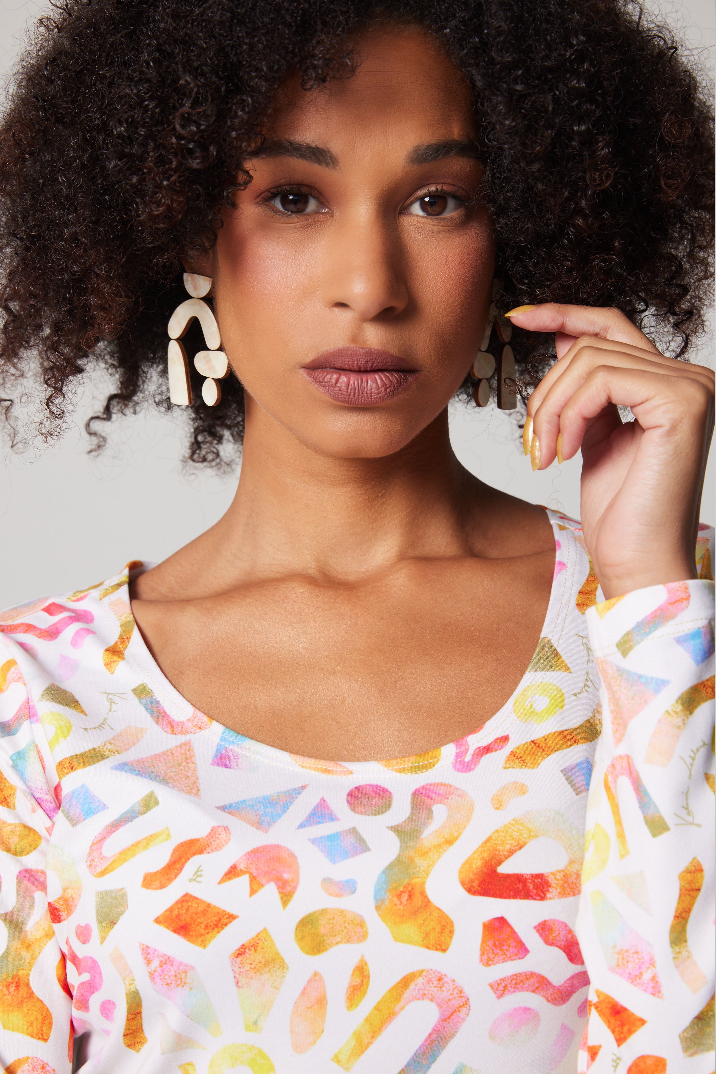 Long Sleeve Scoop Neck - Jellybeans