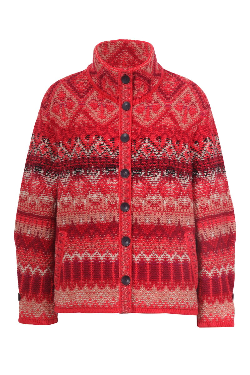 Jacquard Rollneck Jacket, Re-Dandy Pattern