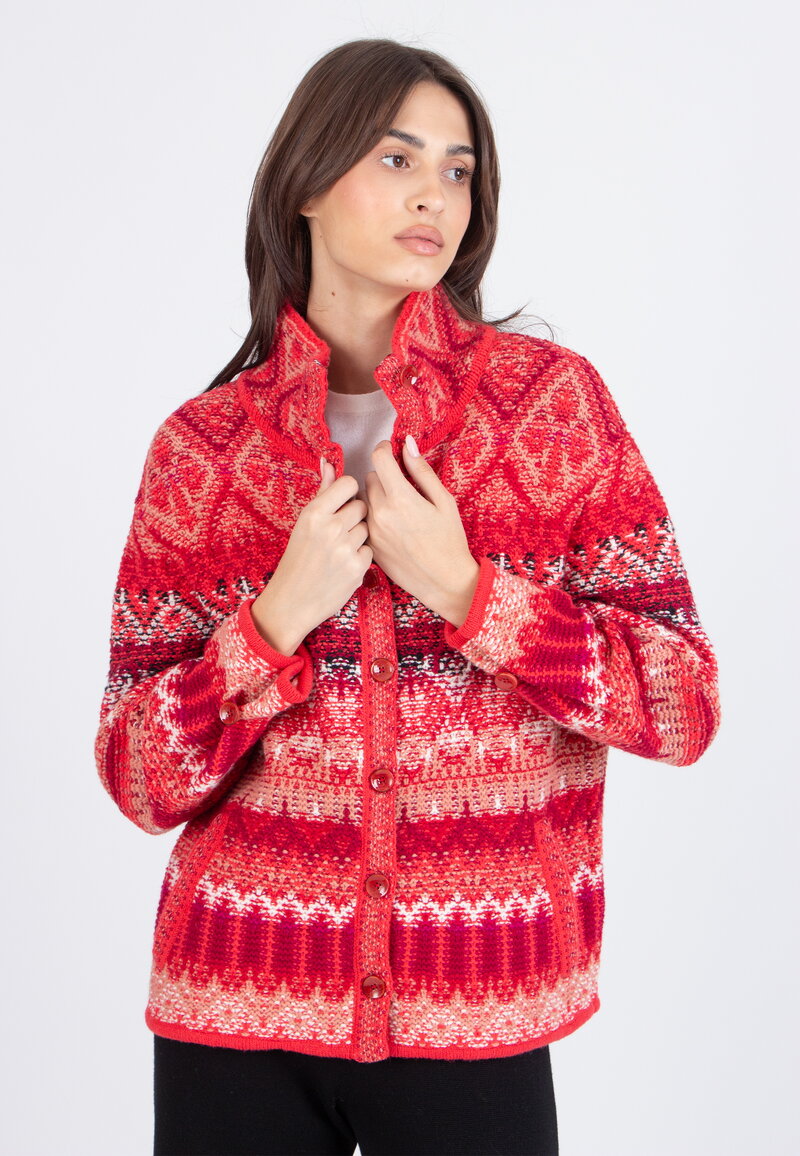 Jacquard Rollneck Jacket, Re-Dandy Pattern