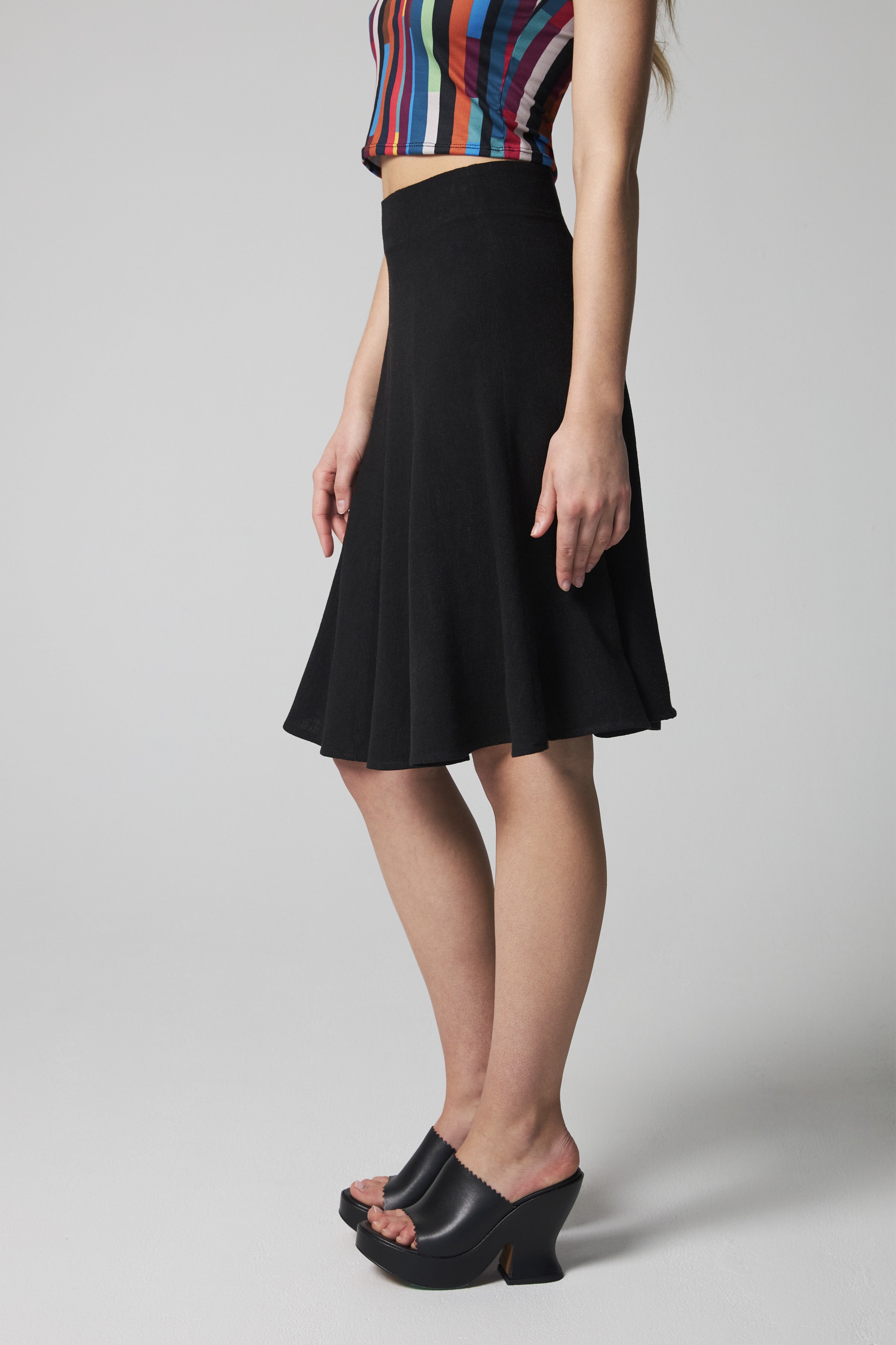 Linen Dancing Skirt - Black