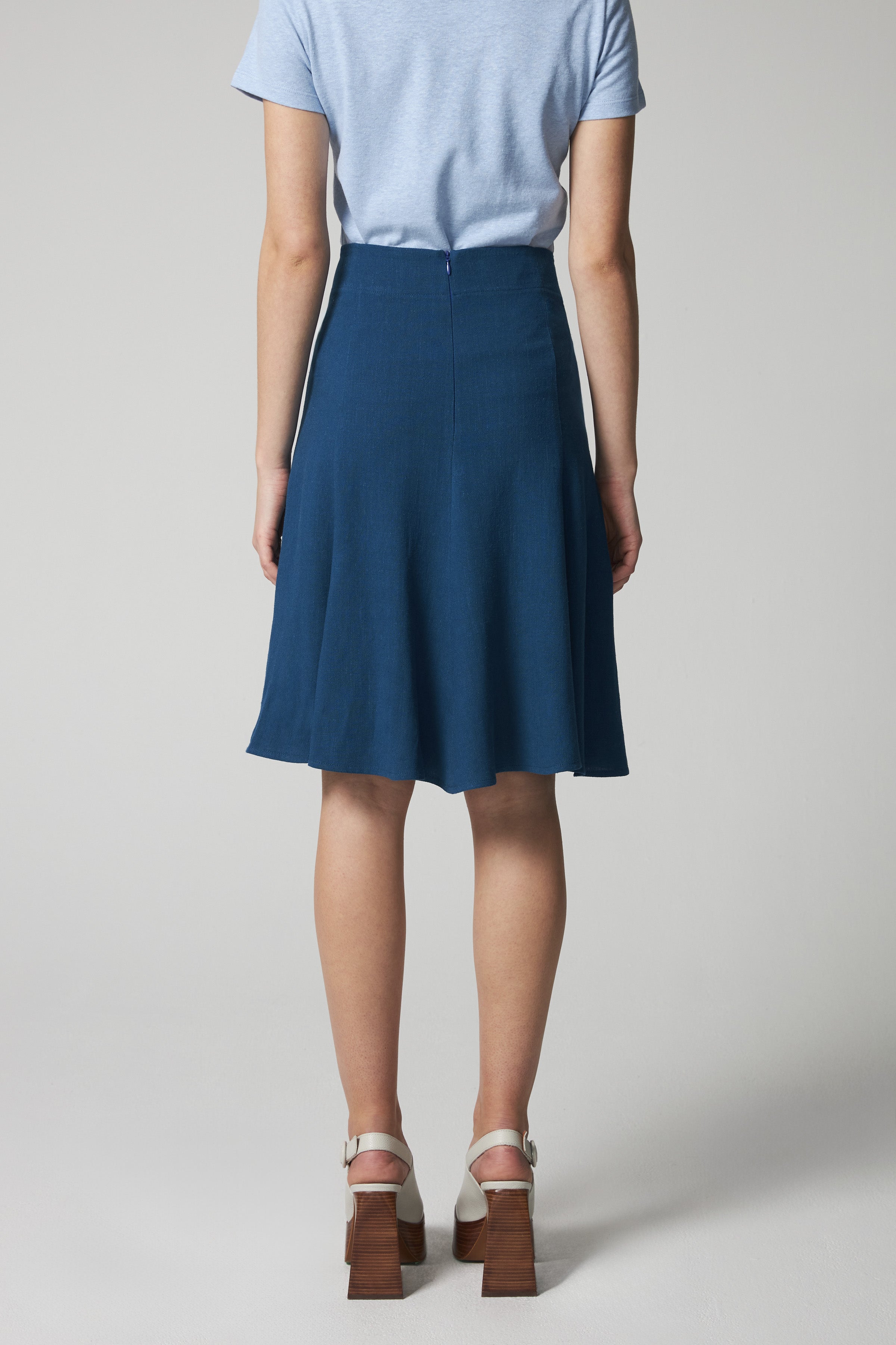 Linen Dancing Skirt - Blue