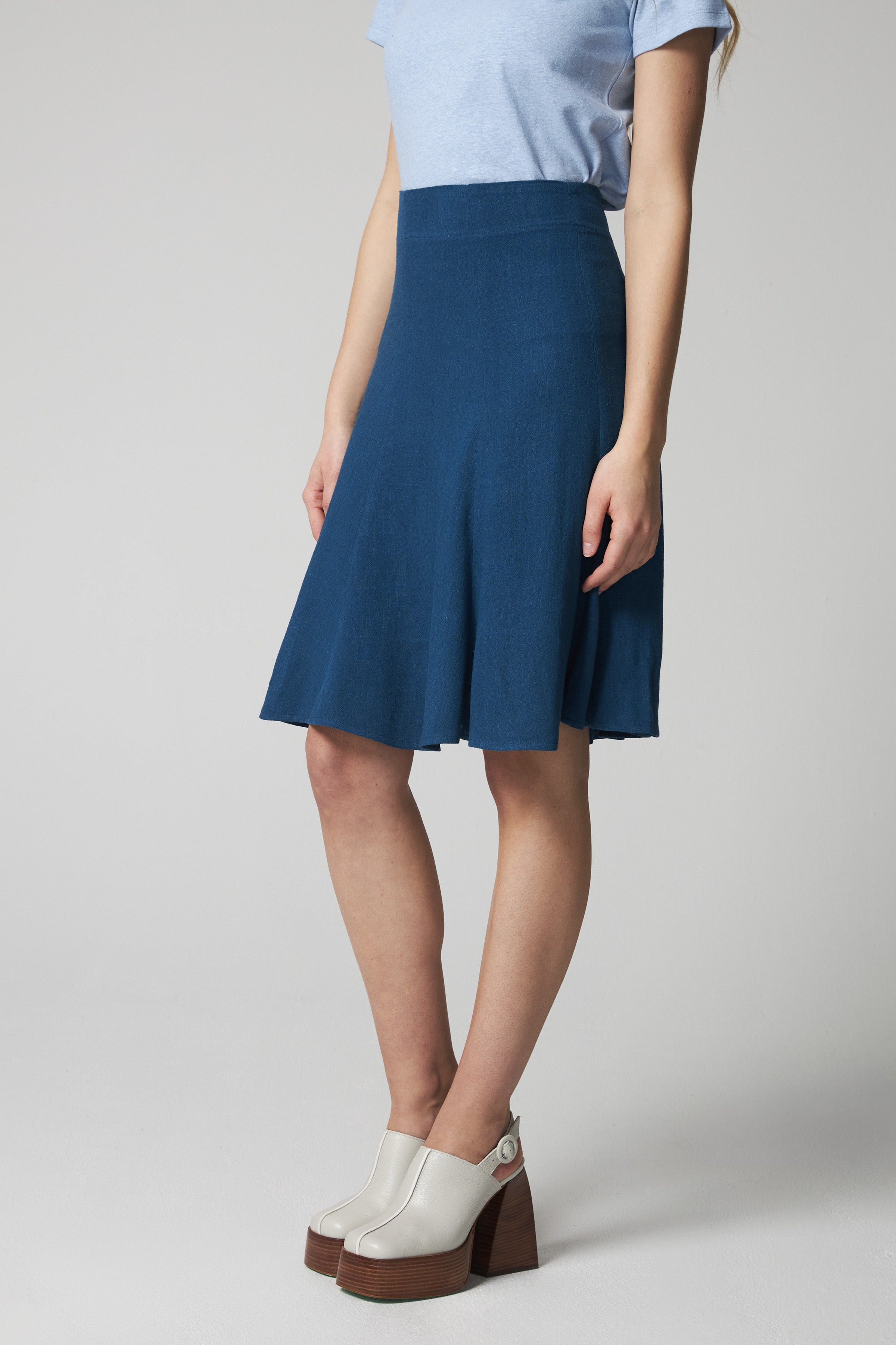 Linen Dancing Skirt - Blue