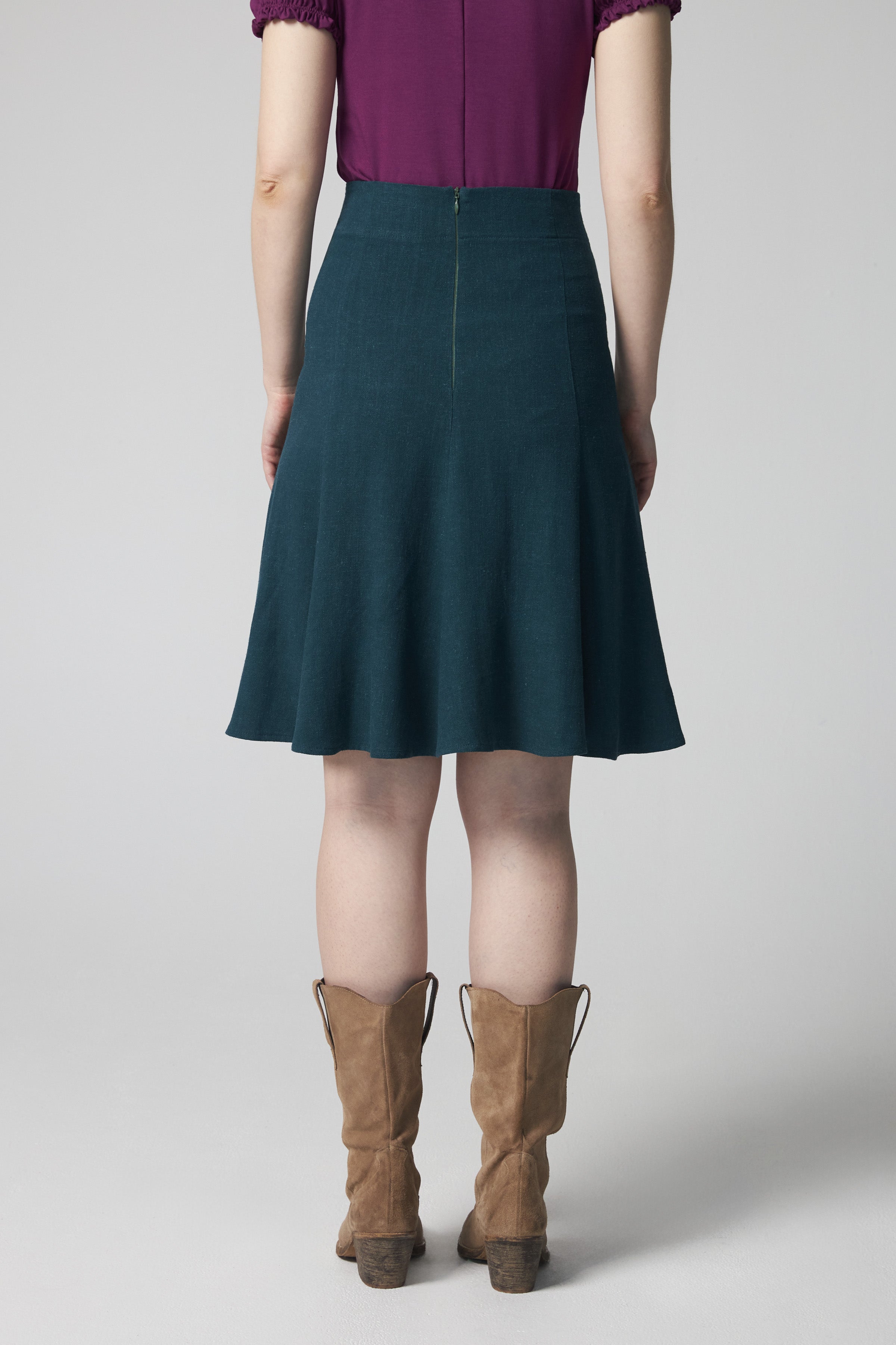 Linen Dancing Skirt - Green