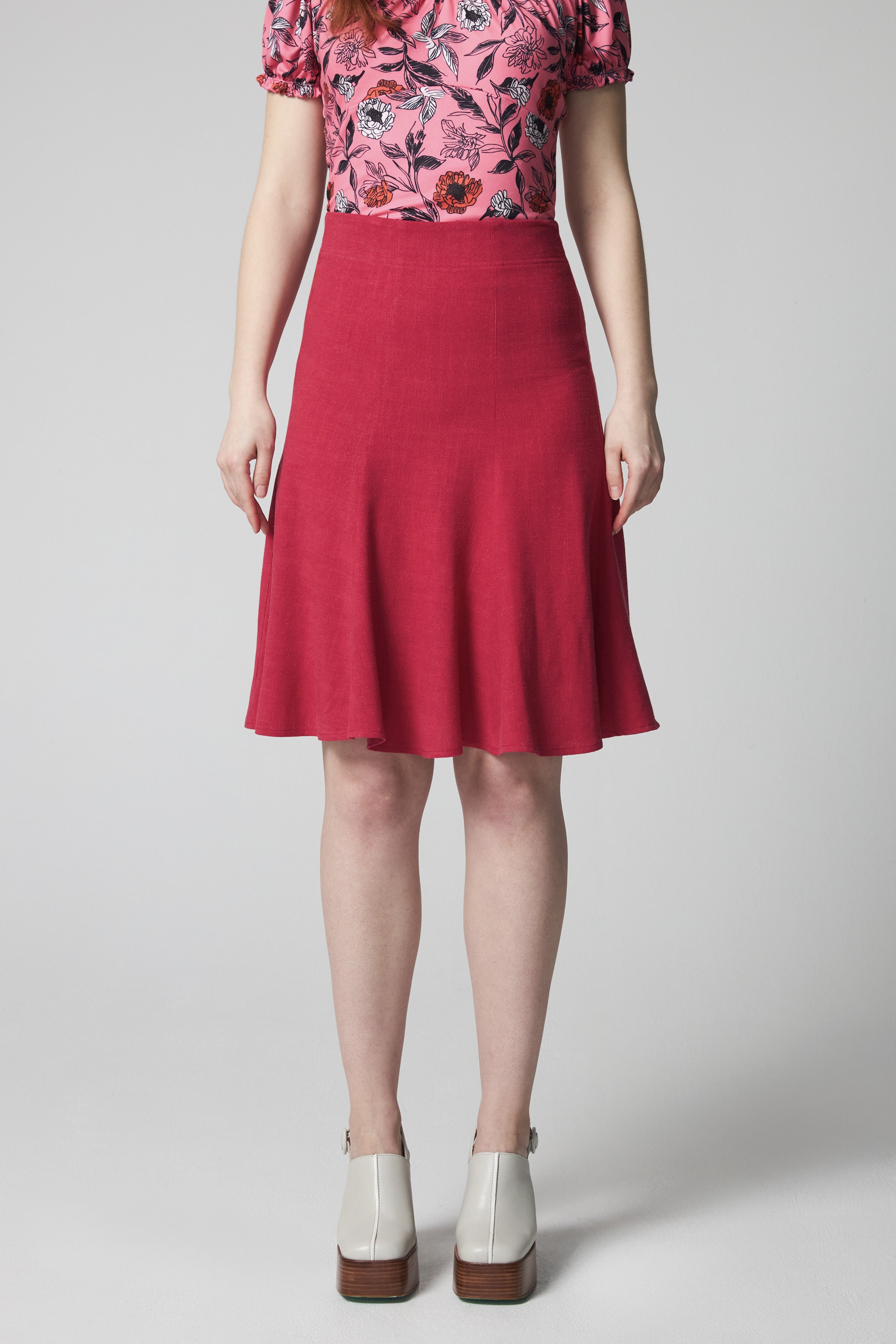 Linen Dancing Skirt - Pink
