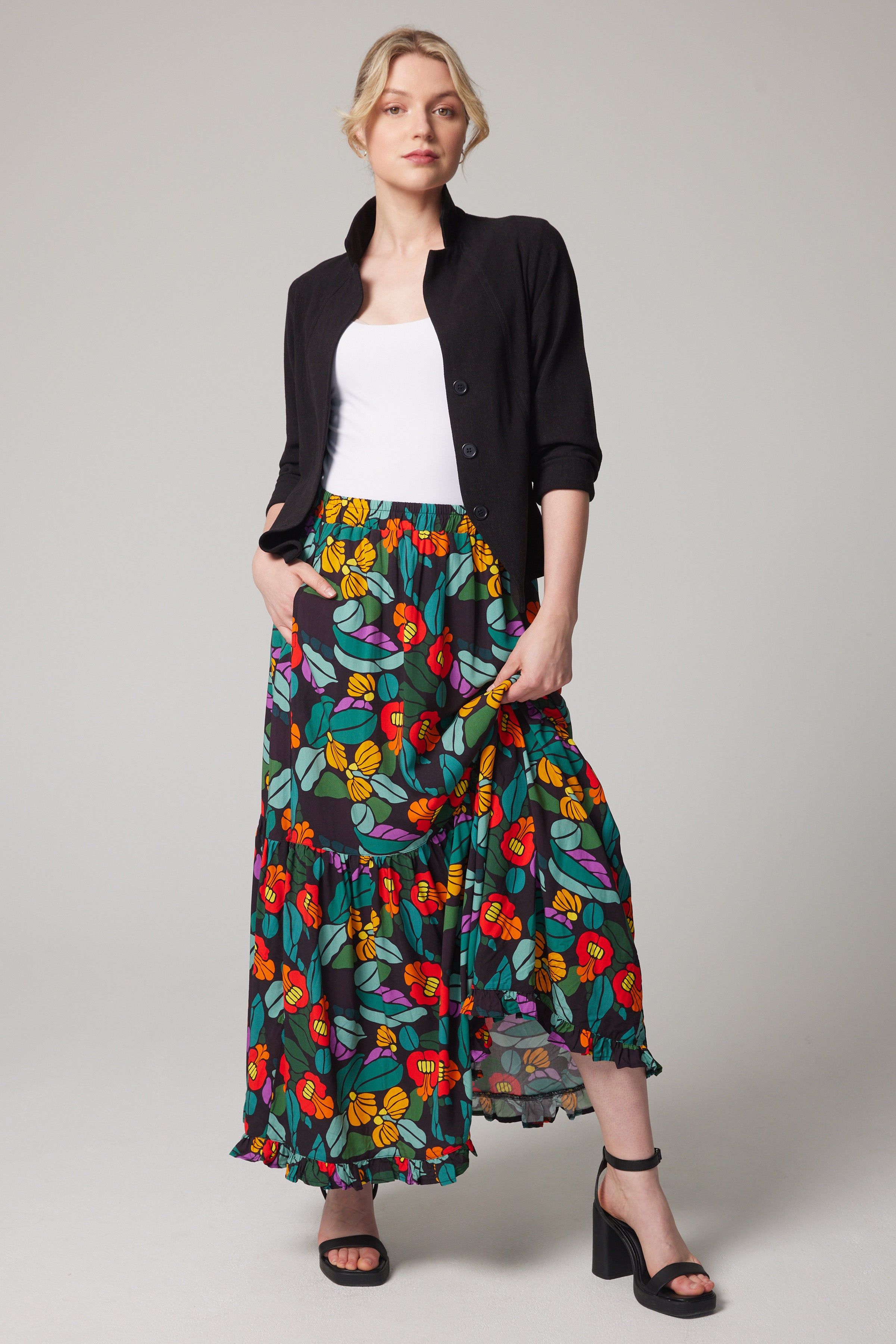 Jupe maxi à niveaux - Floracoeur