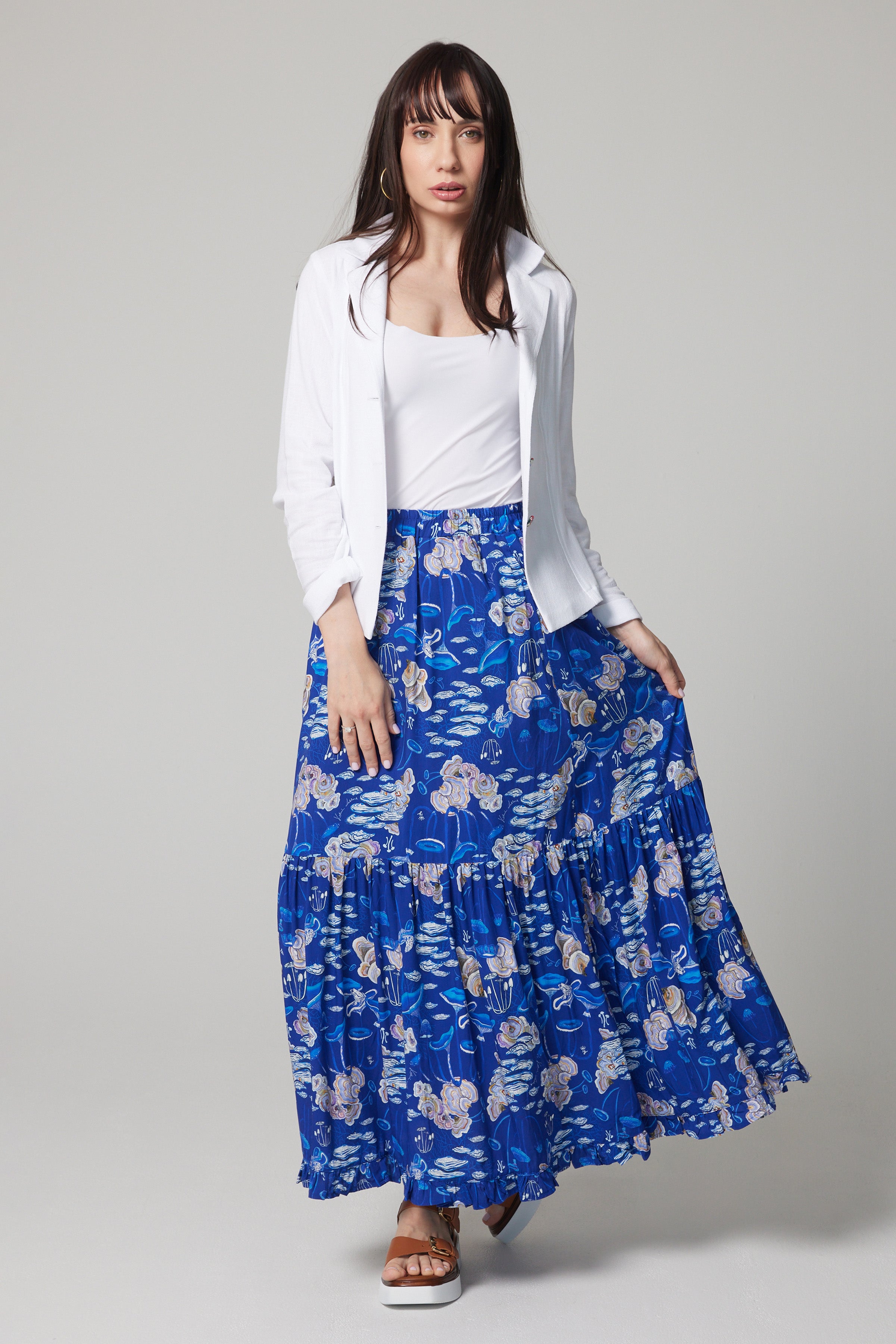 Tiered Maxi Skirt - Moonlit