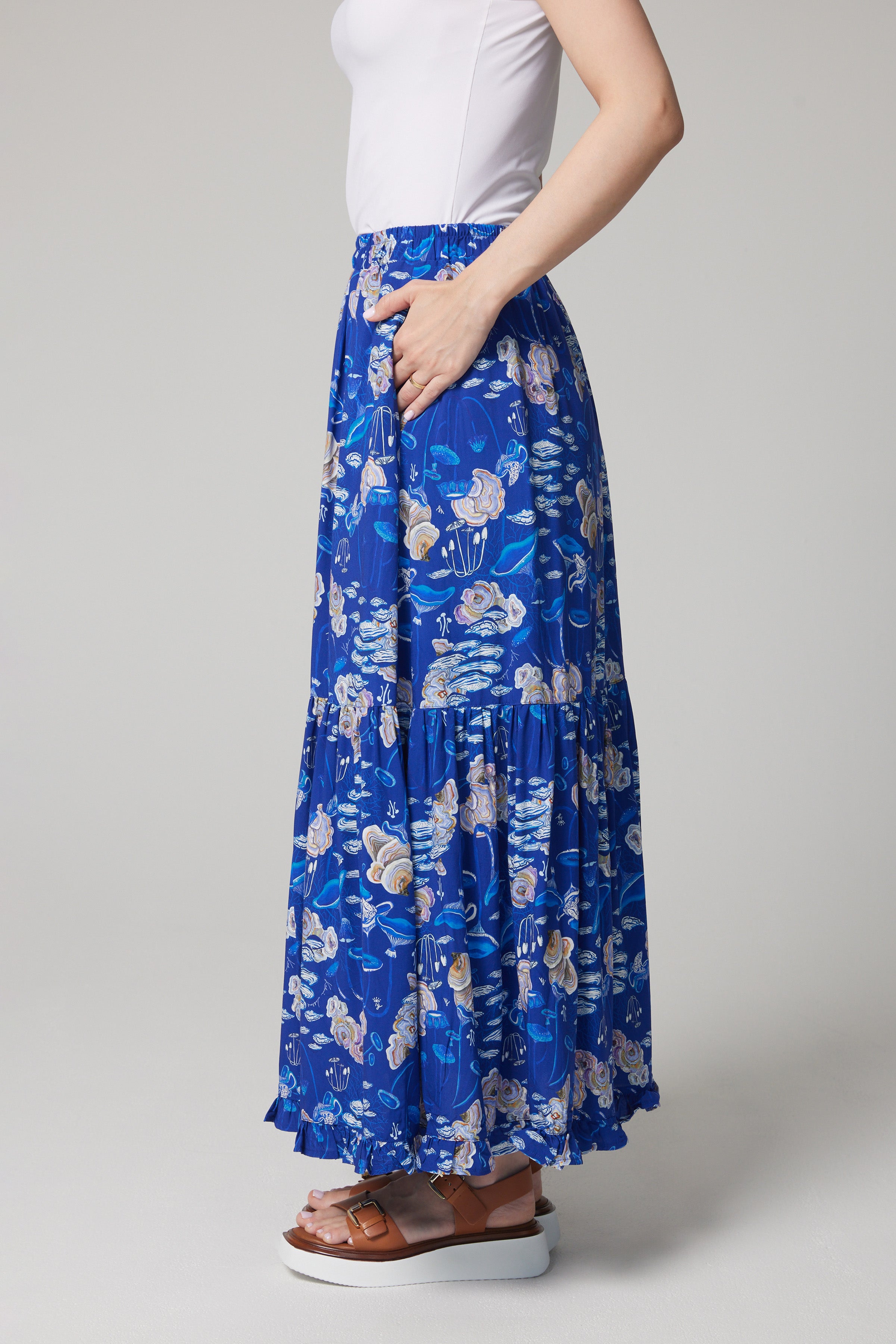 Tiered Maxi Skirt - Moonlit