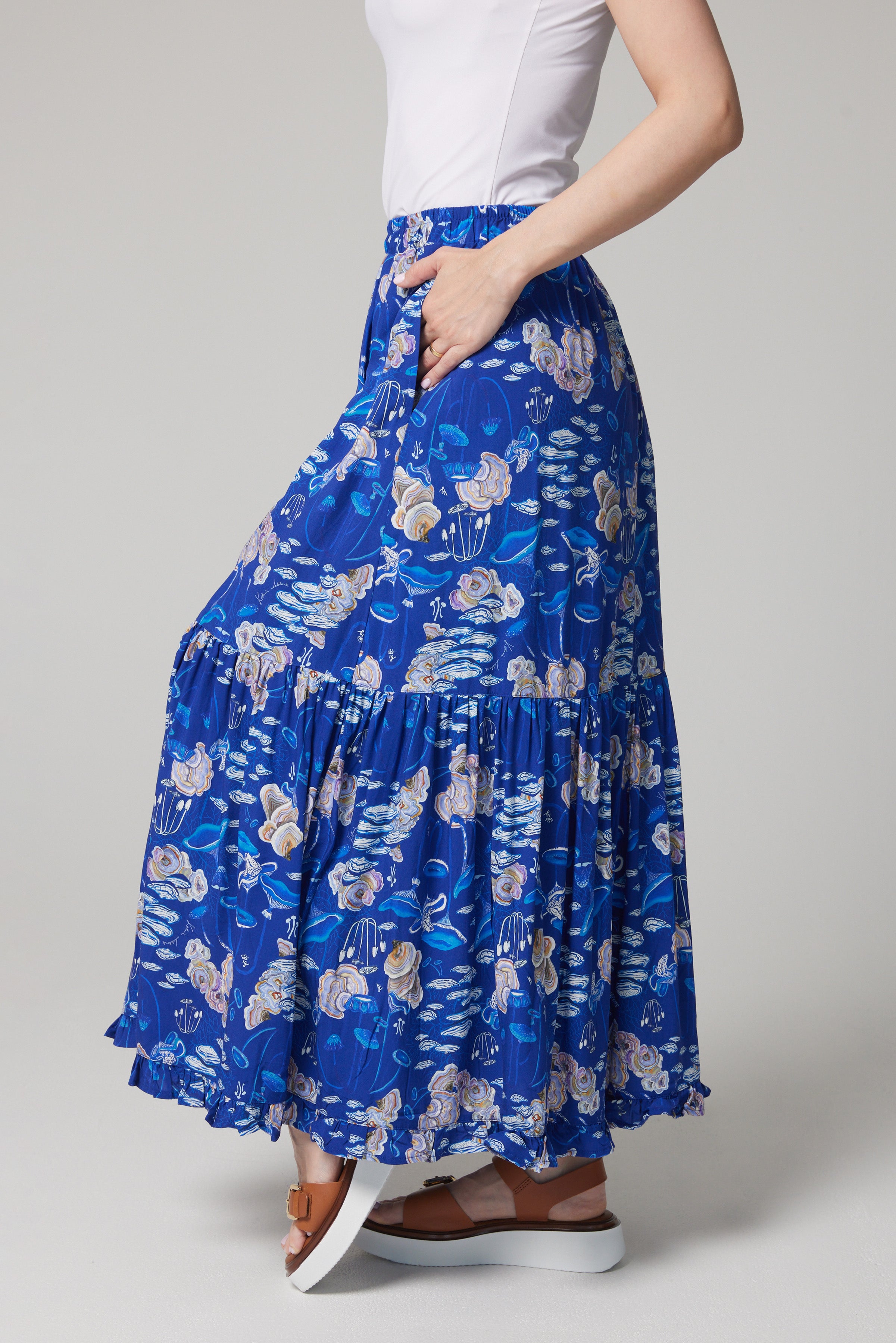 Tiered Maxi Skirt - Moonlit