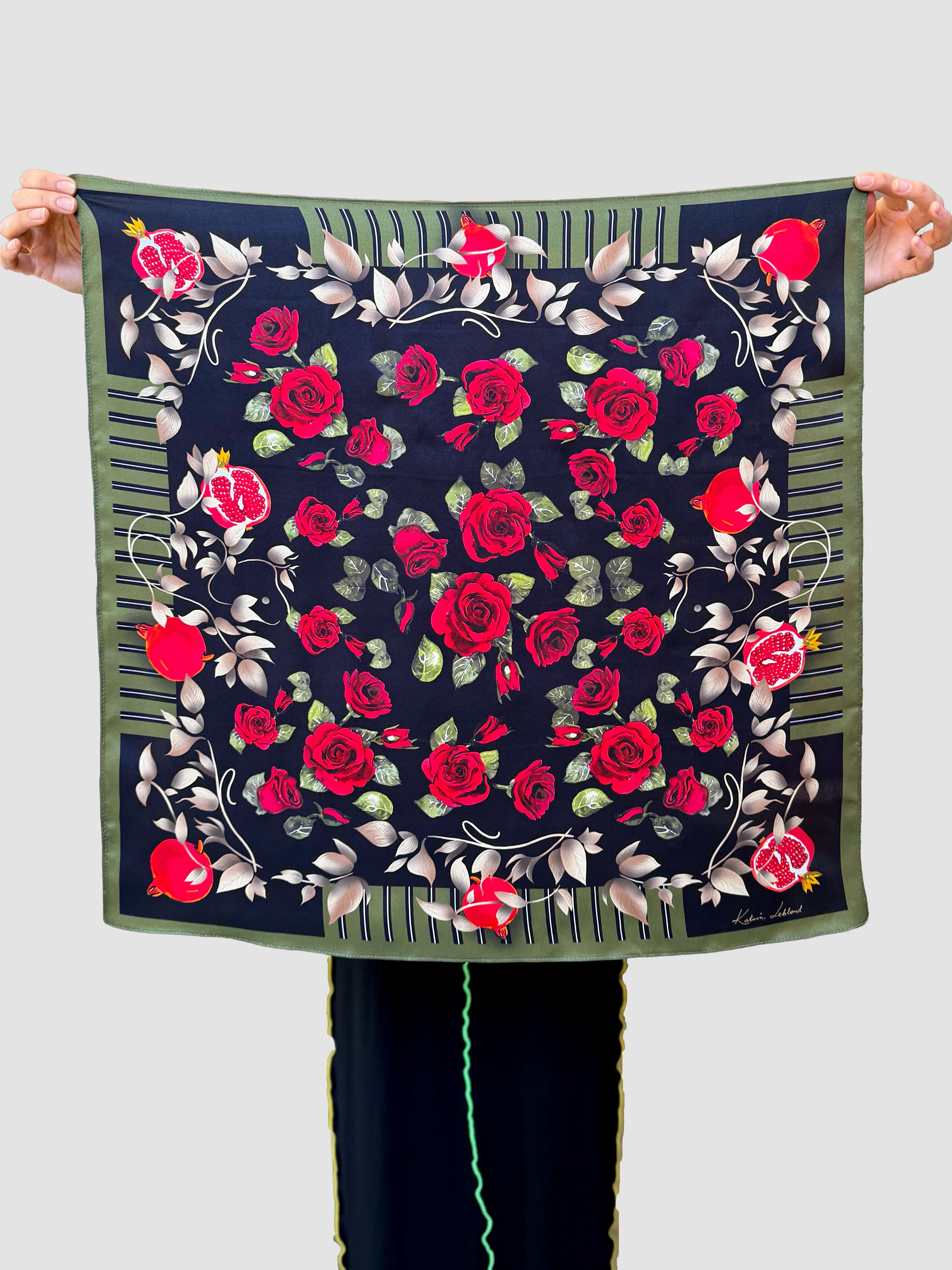 Silk Scarf - Roses