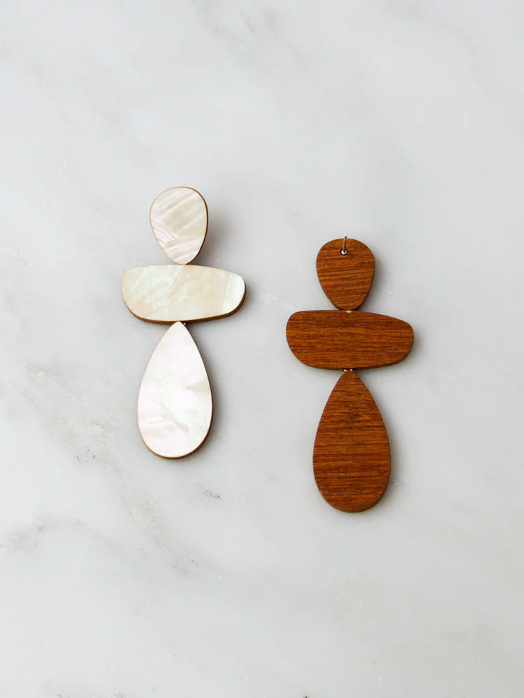 ANA EARRINGS IN MOTHER OF PEARL