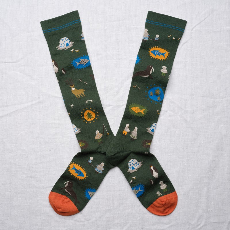 Bonne Maison - Inuit Spirit – Forest Knee-Highs
