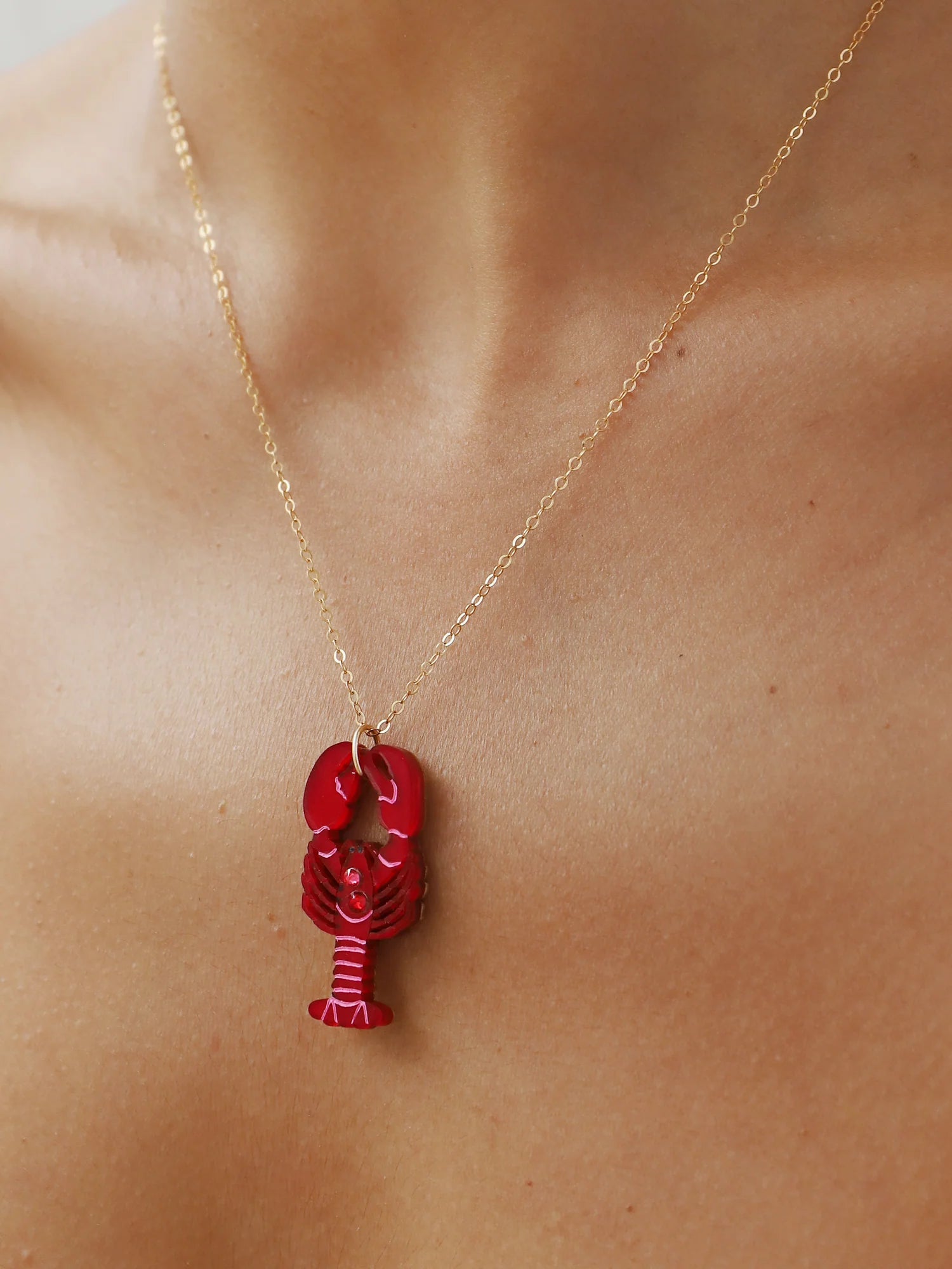 Wolf & Moon - Lobster Necklace