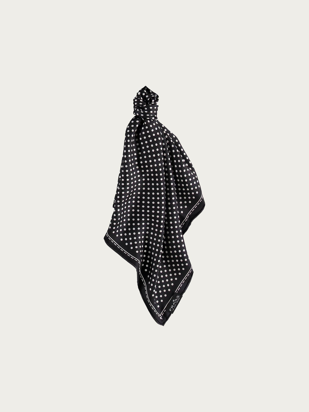 DOTTED NECKERCHIEF MADE OF PURE SILK - Black