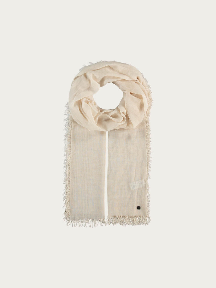 SINGLE-COLOURED STOLE IN VISCOSE BLEND - White