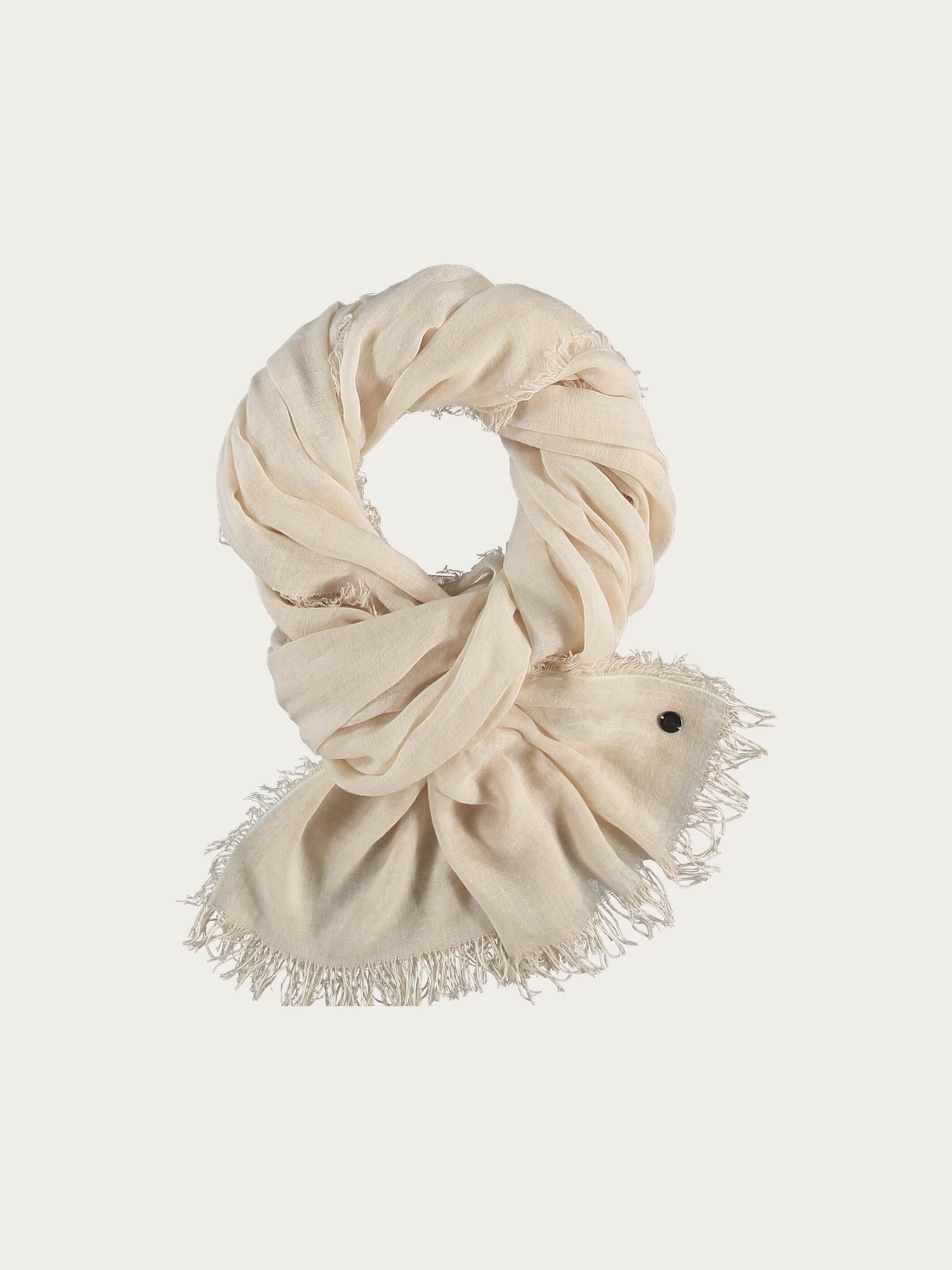 SINGLE-COLOURED STOLE IN VISCOSE BLEND - White