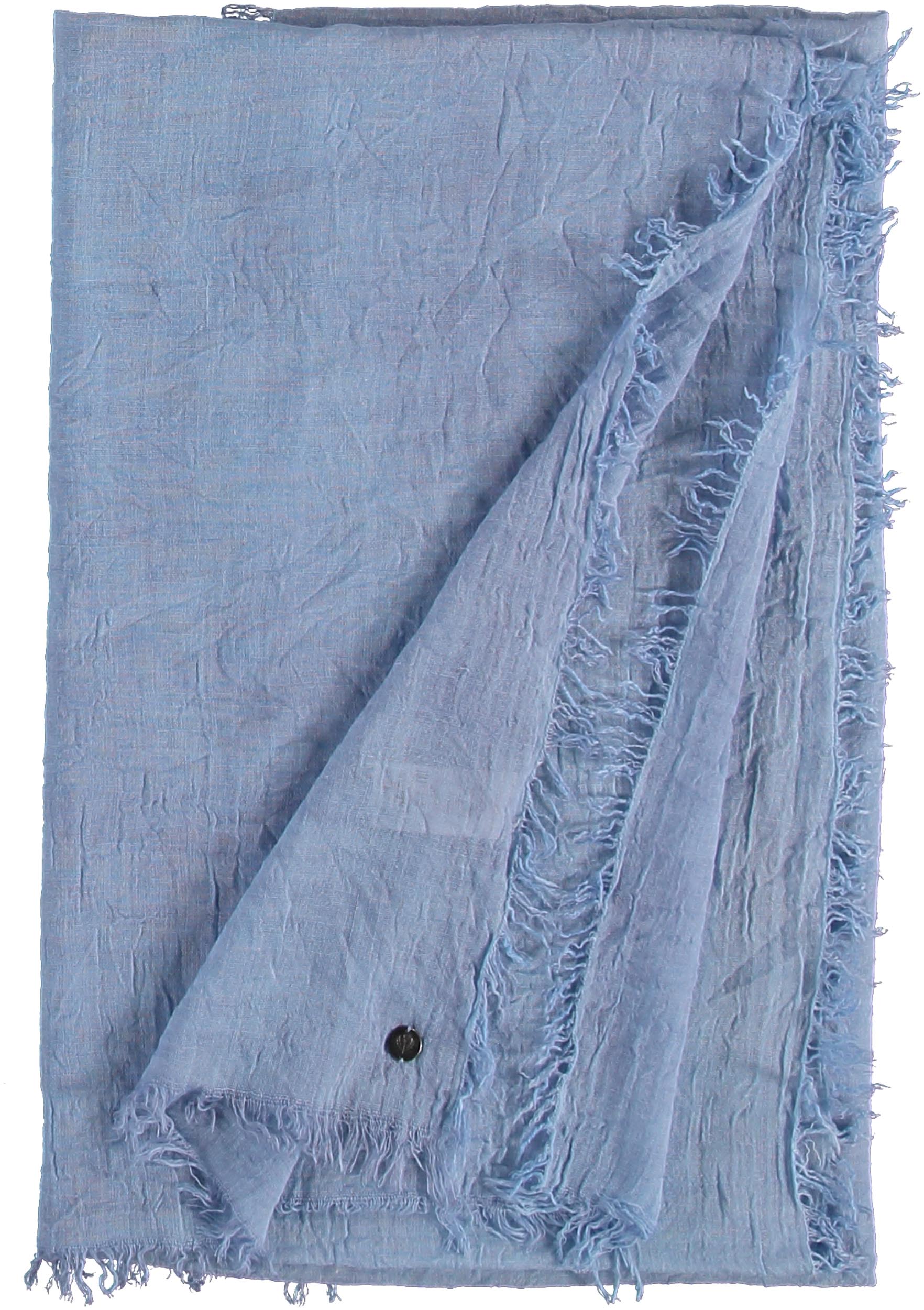 Fraas, OPTIC COLD DYE WOVEN WRAP SCARF - Skipper Blue