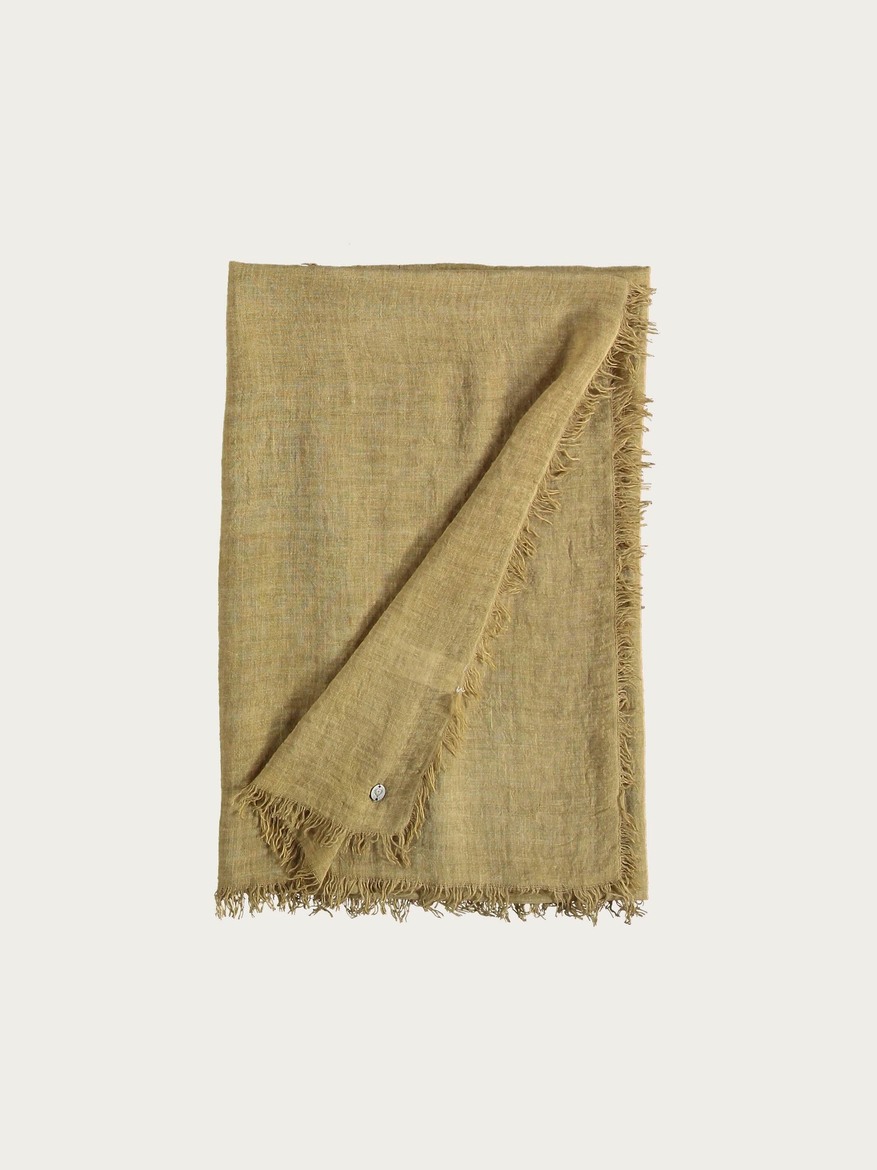 Fraas, OPTIC COLD DYE WOVEN WRAP SCARF - Olive