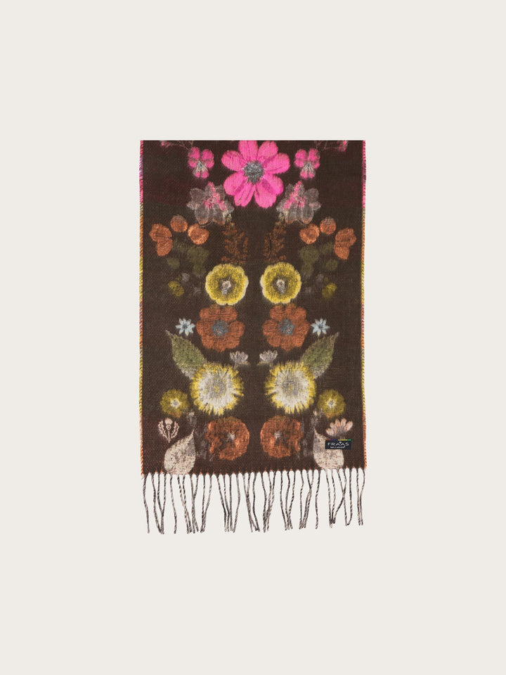 FRAAS Floral Cashmink Scarf - Brownie, view 3