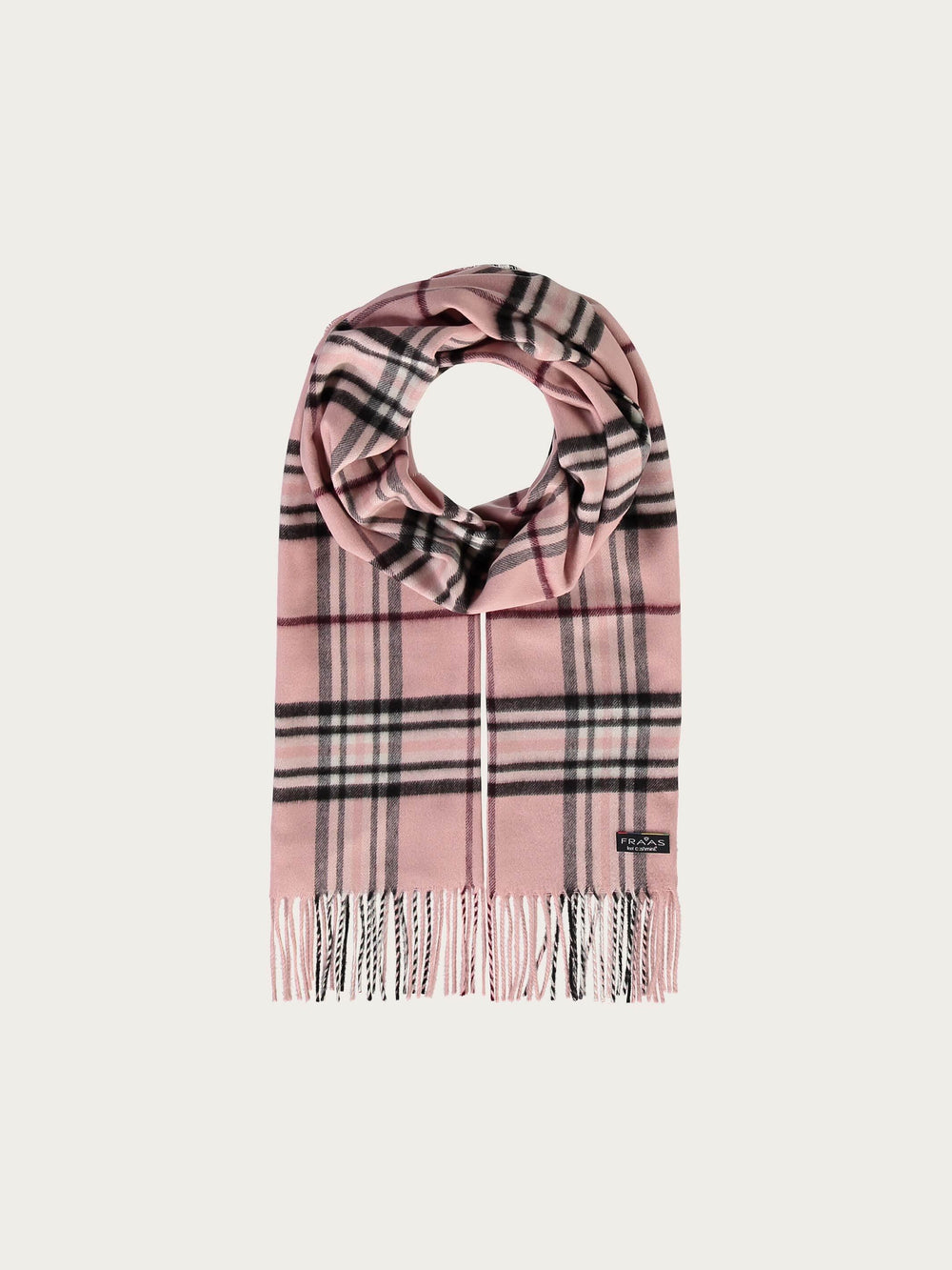 FRAAS Classic Plaid Cashmink Scarf - Rose, view 2