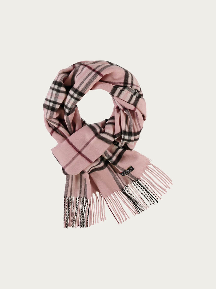 FRAAS Classic Plaid Cashmink Scarf - Rose, view 5