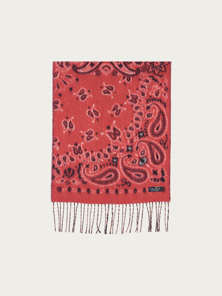 FRAAS Reversible Paisley Cashmink Scarf - True Red, view 3
