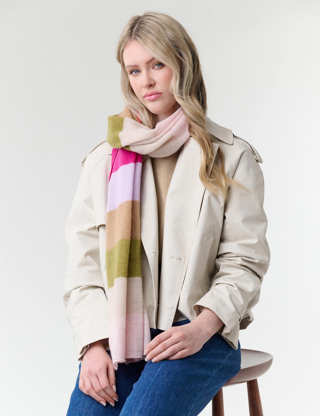 FRAAS Striped Wool Scarf - Multicolor, view 5