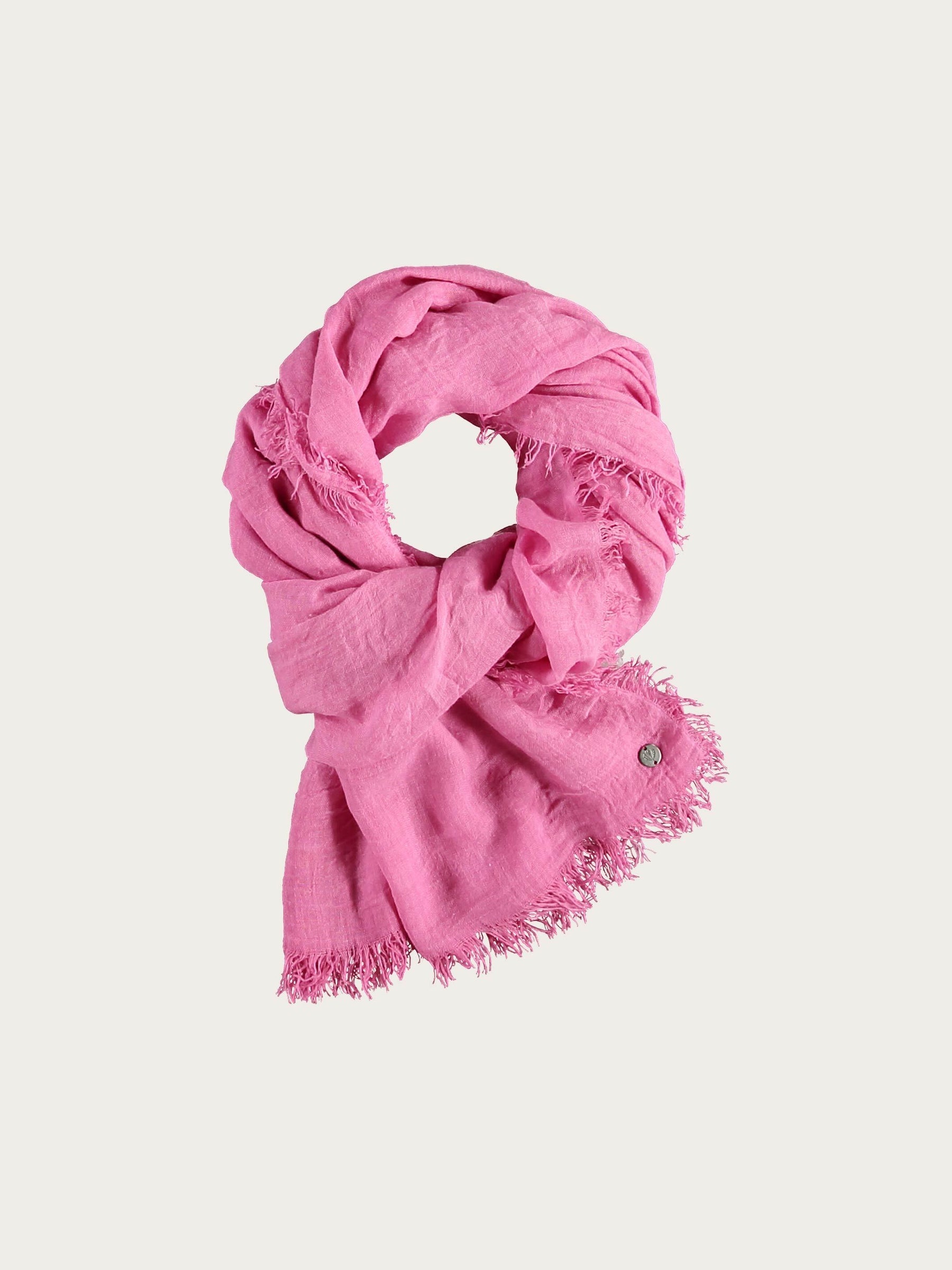 SINGLE-COLOURED STOLE IN VISCOSE BLEND - Digital Pink