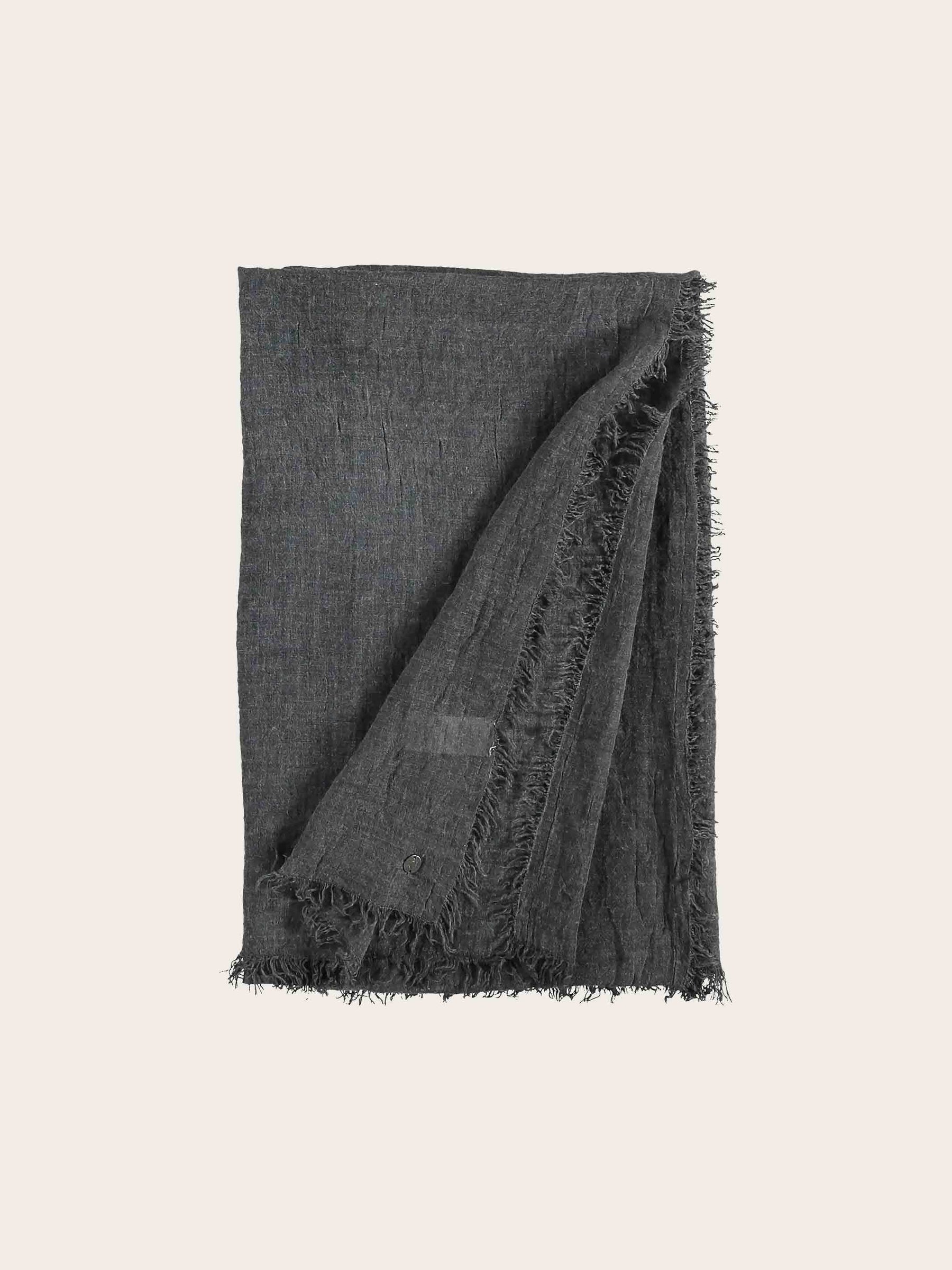 SINGLE-COLOURED STOLE IN VISCOSE BLEND - Black