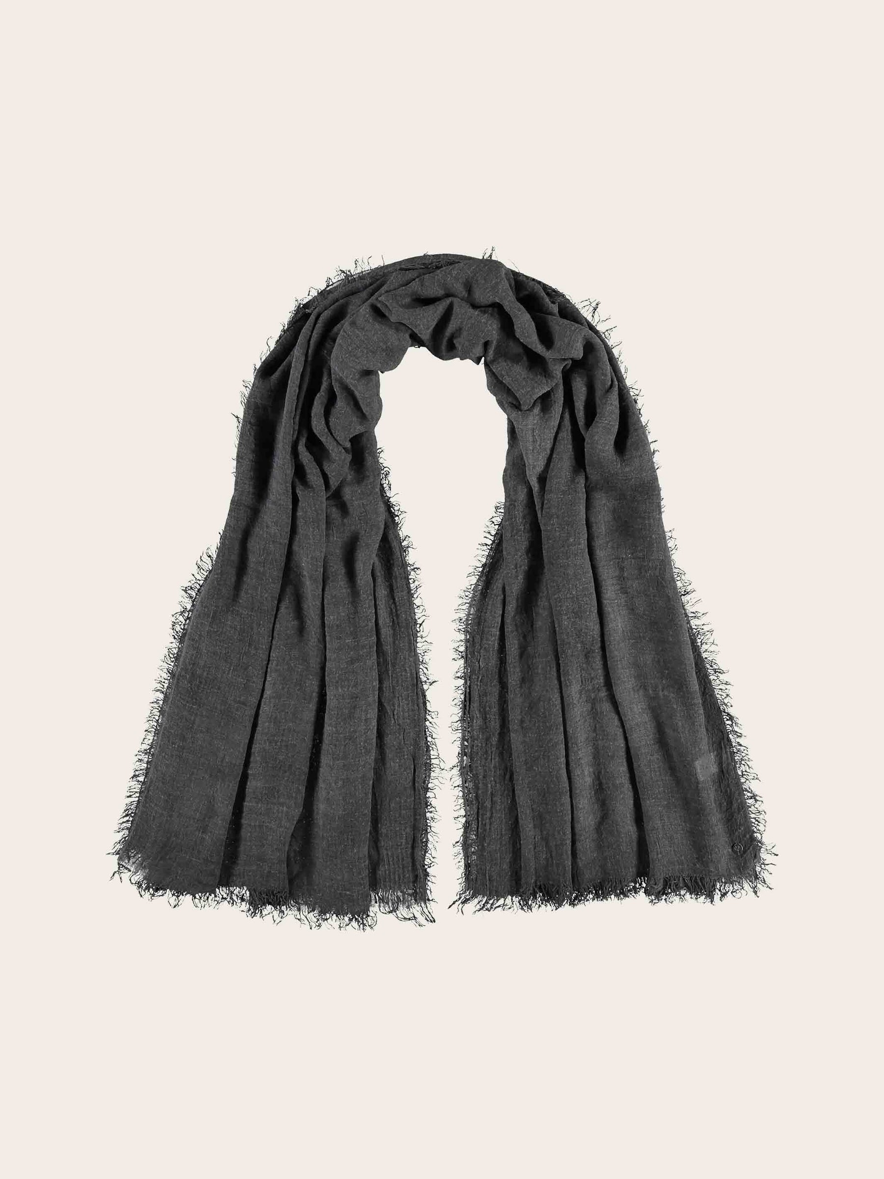 SINGLE-COLOURED STOLE IN VISCOSE BLEND - Black