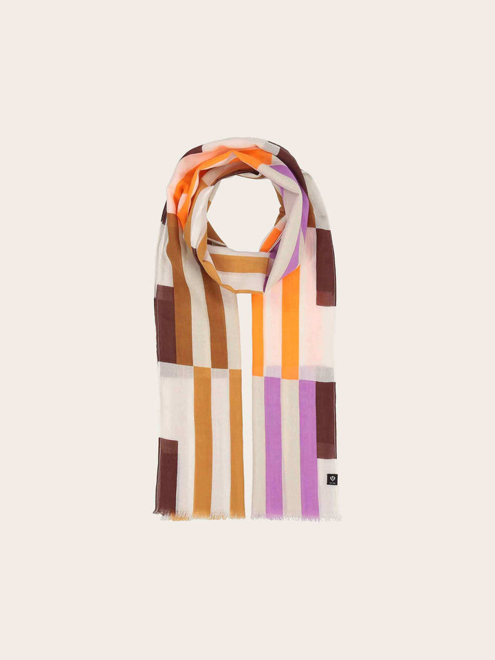 SCARF WITH STRIPES IN RETRO DESIGN