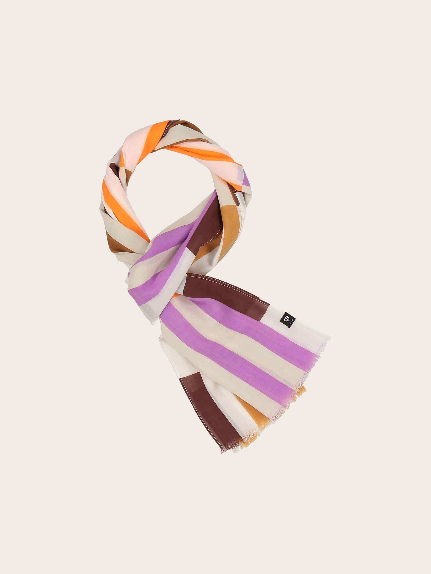 SCARF WITH STRIPES IN RETRO DESIGN