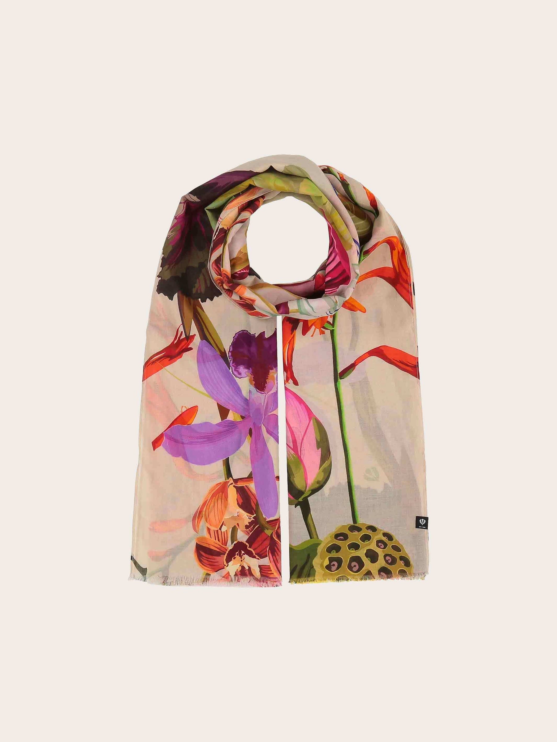 ÉCHARPE XL À MOTIF FLEURI