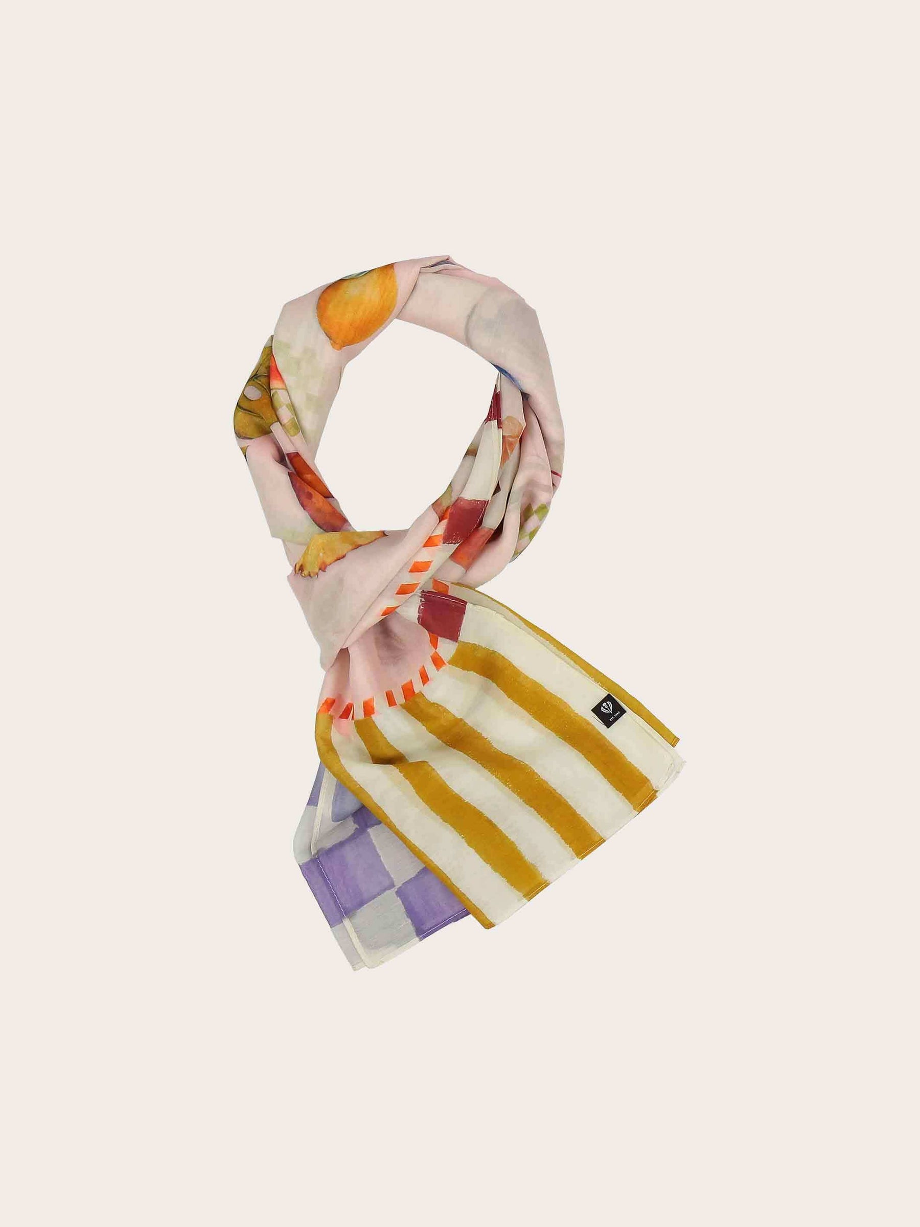 Foulard en mélange de soie - Motif Vacances Oiseau de Paradis