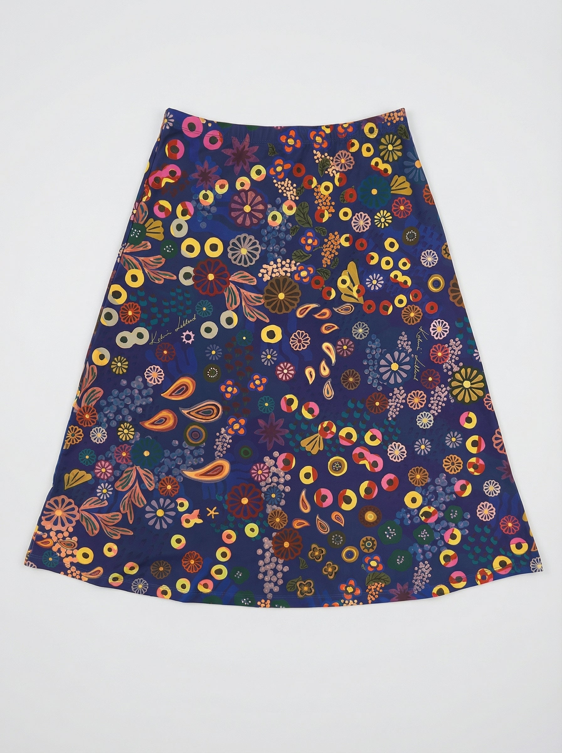 A-Line Skirt - Colourama, Navy