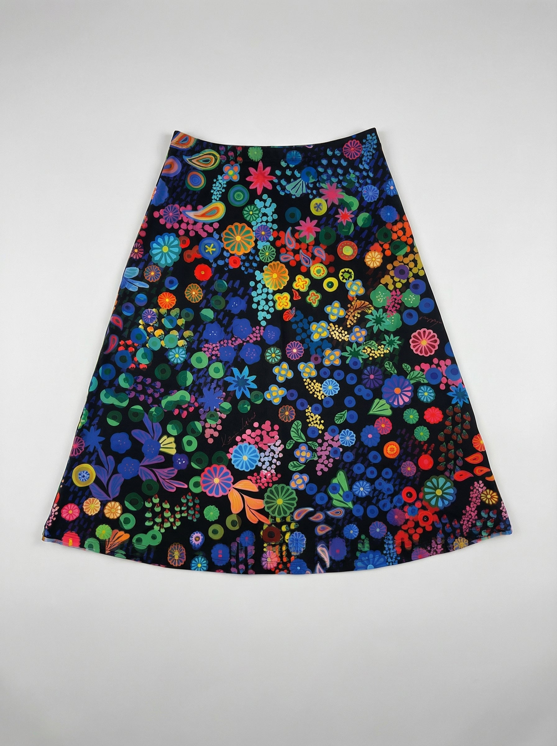 A-Line Skirt - Colourama, Black