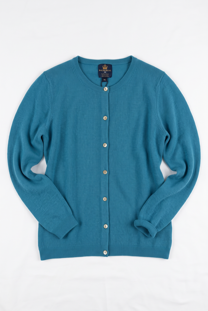 Balmoral Cashmere Cardigan - Turquoise
