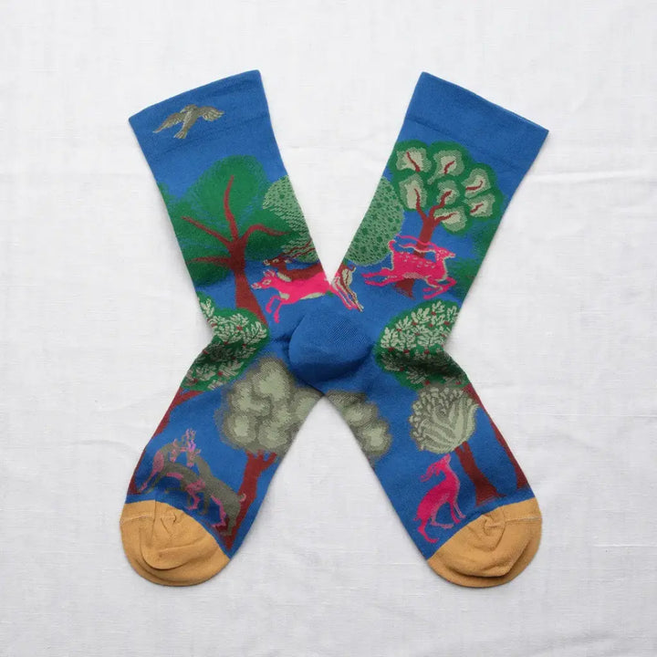 Bonne Maison - Cobalt Deer Socks