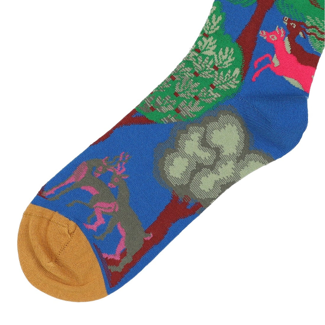 Bonne Maison - Cobalt Deer Socks