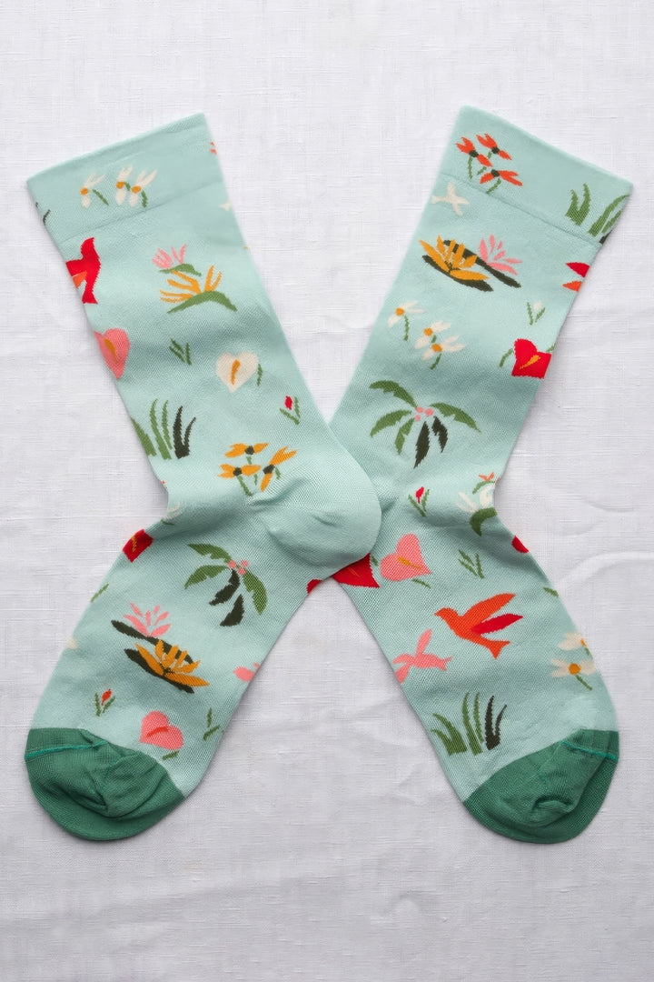 Aqua Seedling Socks