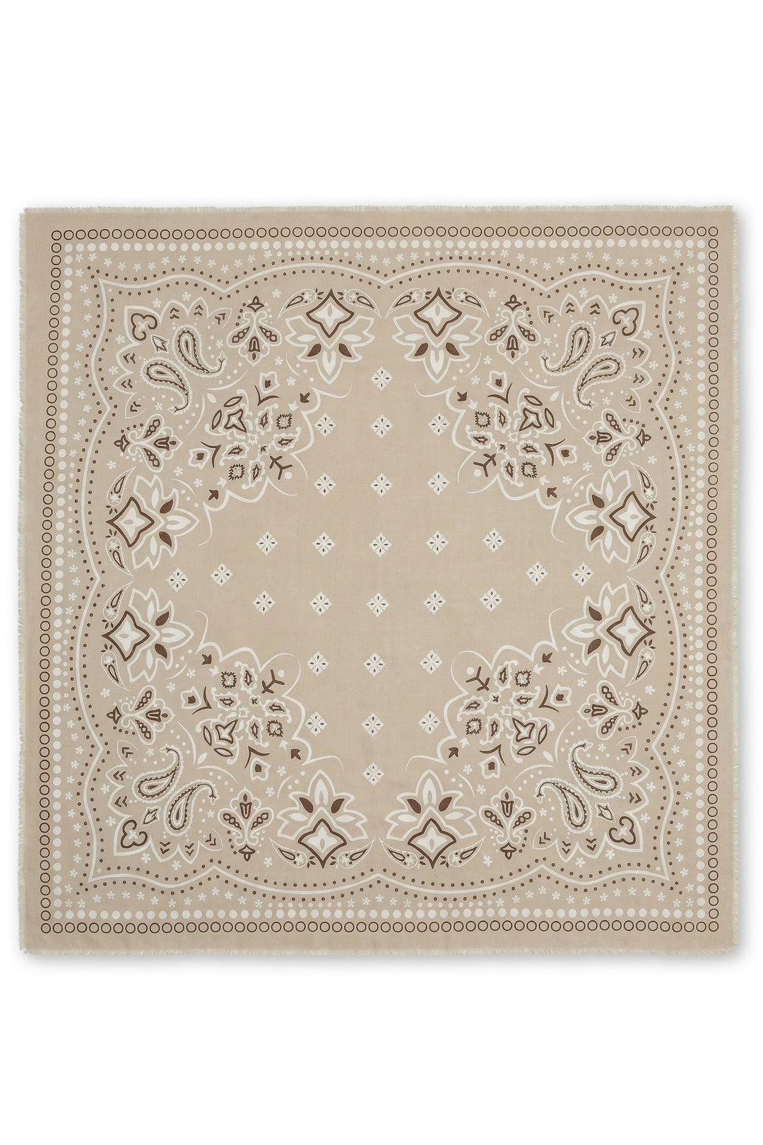 Grand foulard carré - Écru