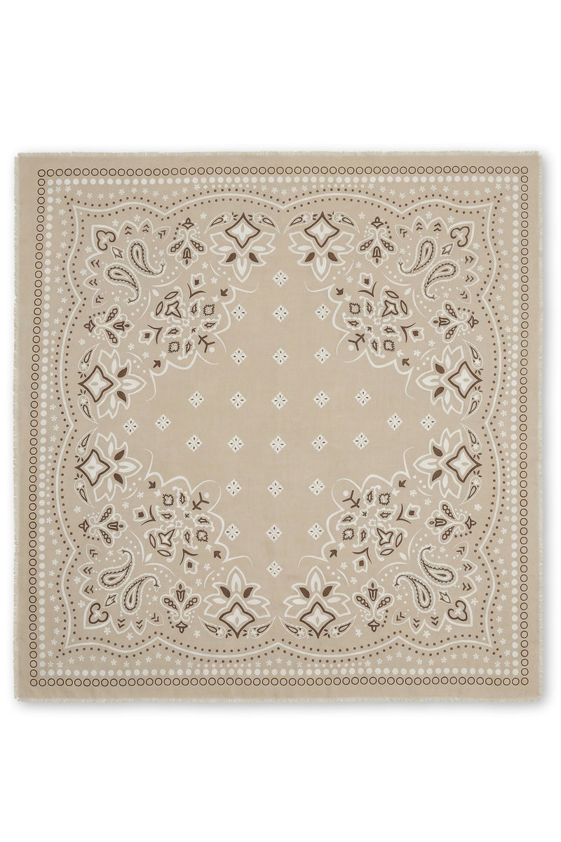 Grand foulard carré - Écru