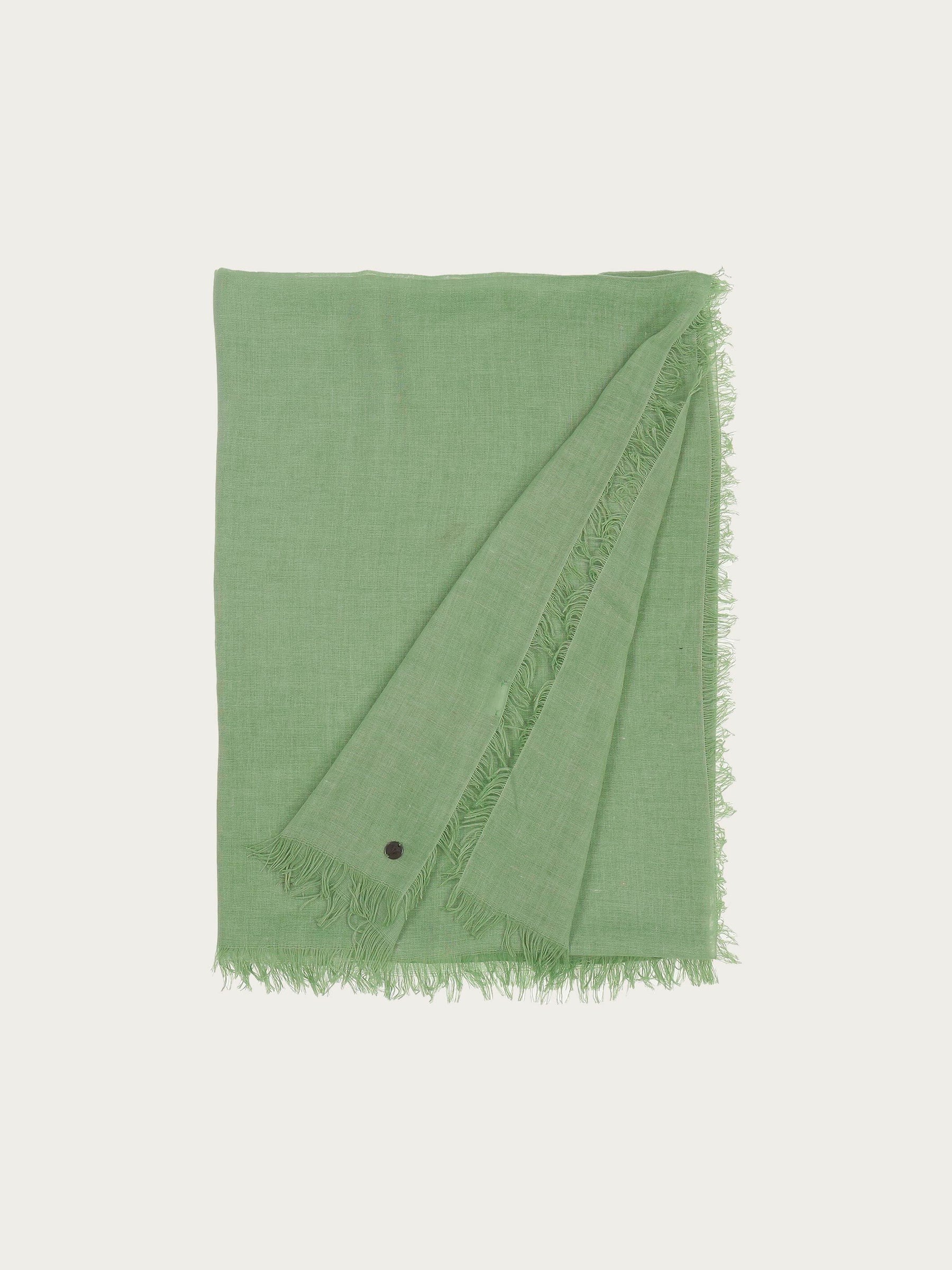 Fraas, OPTIC COLD DYE WOVEN WRAP SCARF - Misty Jade