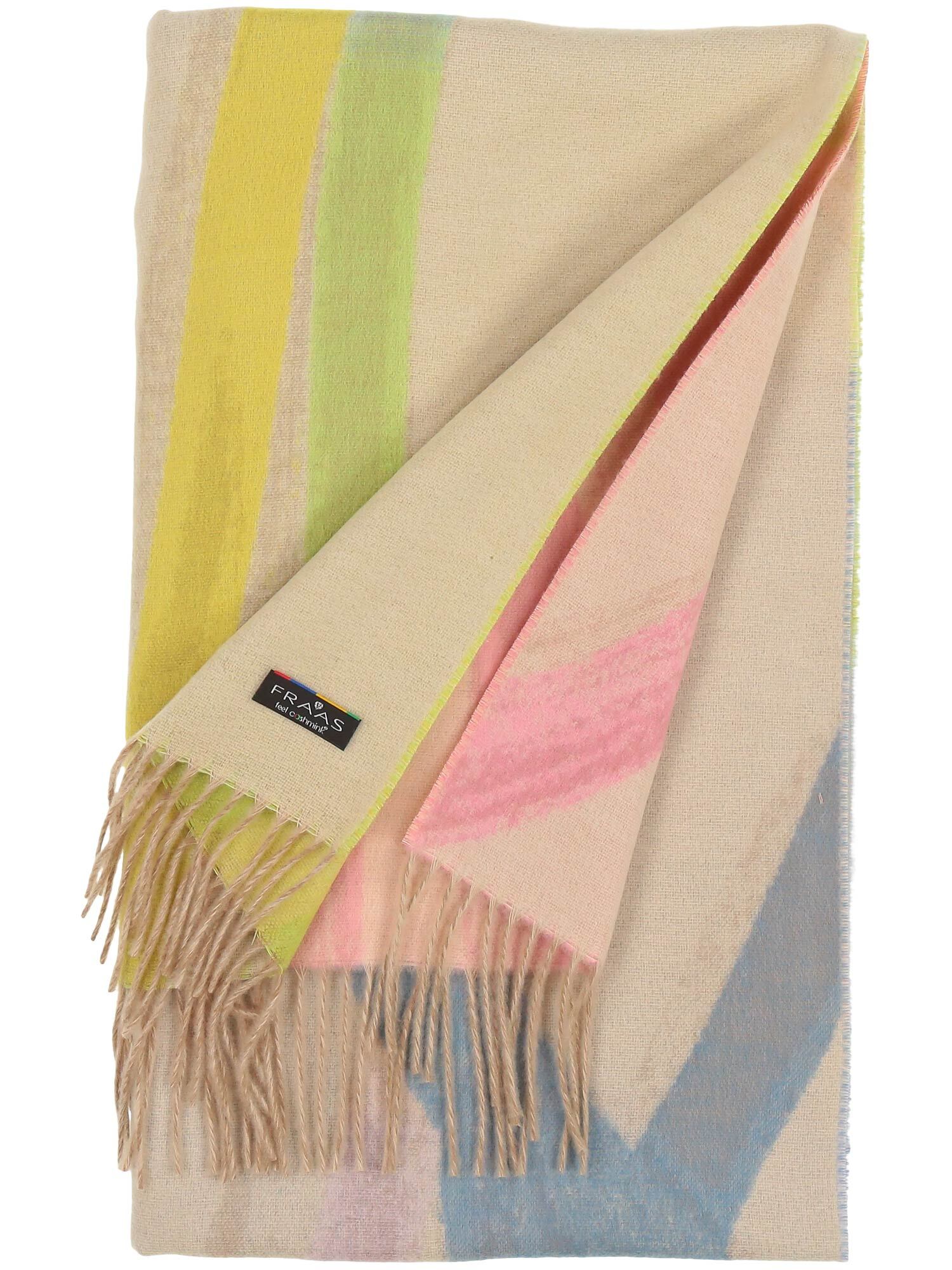 CASHMINK SCARF WITH BRUSHSTROKE DESIGN - Multico